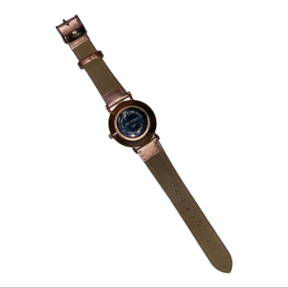 Designer Pink Metallic Rose Gold Watch Size ONE SIZE - 5 Thumbnail