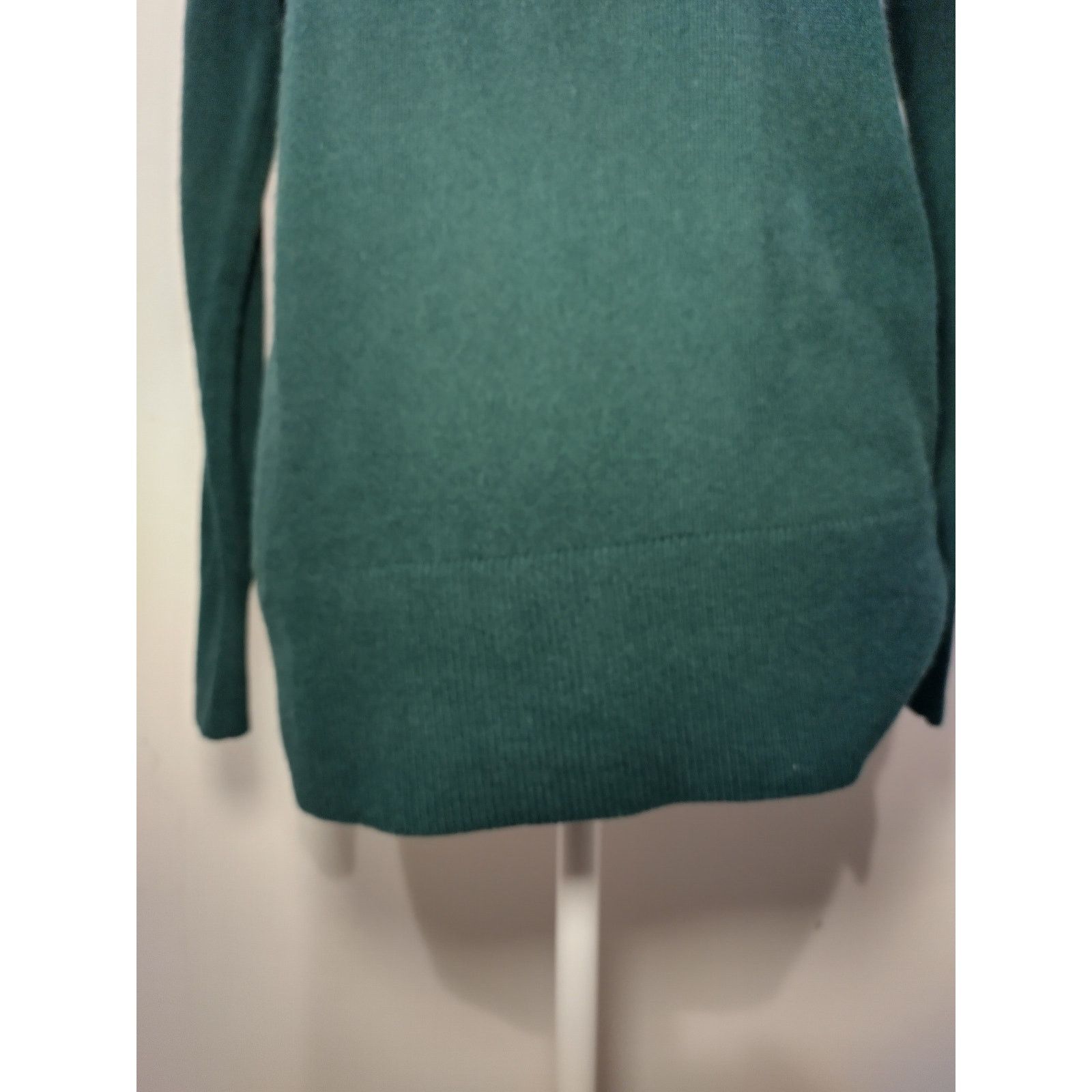 Loft Loft Womens V-Neck Sweater Long Sleeve Ribbed Pullover Green Size XS / US 0-2 / IT 36-38 - 4 Thumbnail