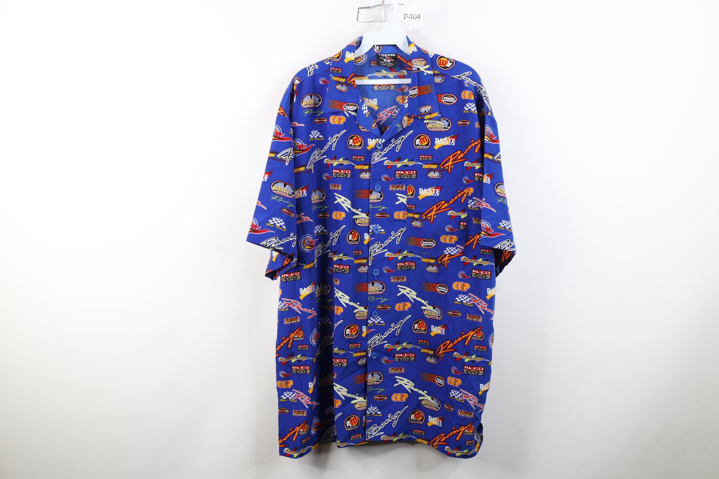 Vintage Vintage 90s Y2K Streetwear Over Print Collared Button Shirt Size US XL / EU 56 / 4 - 1 Thumbnail