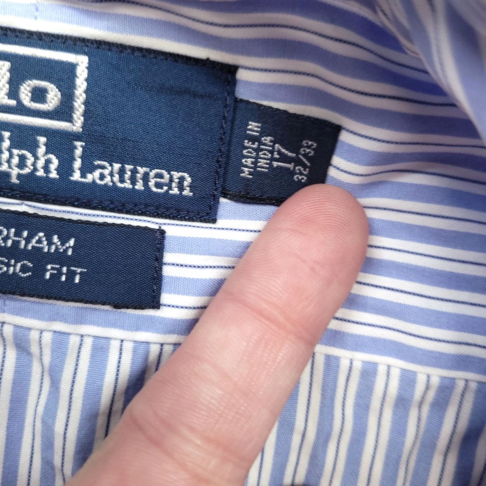Polo Ralph Lauren Polo Ralph Lauren Shirt Mens 2XL Blue White Striped Classic Fit Button Up Size US XXL / EU 58 / 5 - 4 Thumbnail