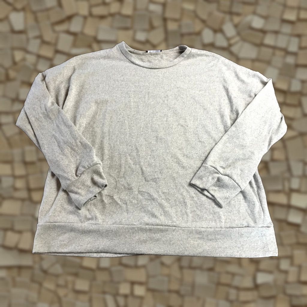 Vintage BOMBOM Sweater Women's XL Tan Solid Crewneck Long Sleeve Pullover Knit Open-Knit Crew Neck Adult Womens Size XL / US 12-14 / IT 48-50 - 1 Thumbnail