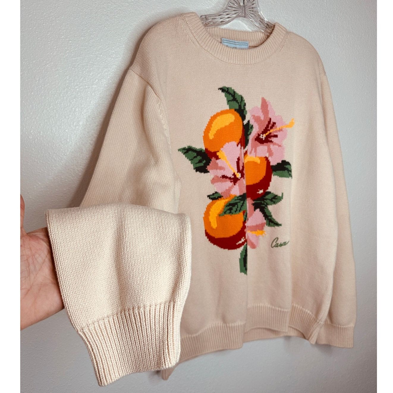 Casablanca NWT Casablanca Cream Kapalia Oranges Intarsia Sweater XXL Size XL / US 12-14 / IT 48-50 - 1 Thumbnail
