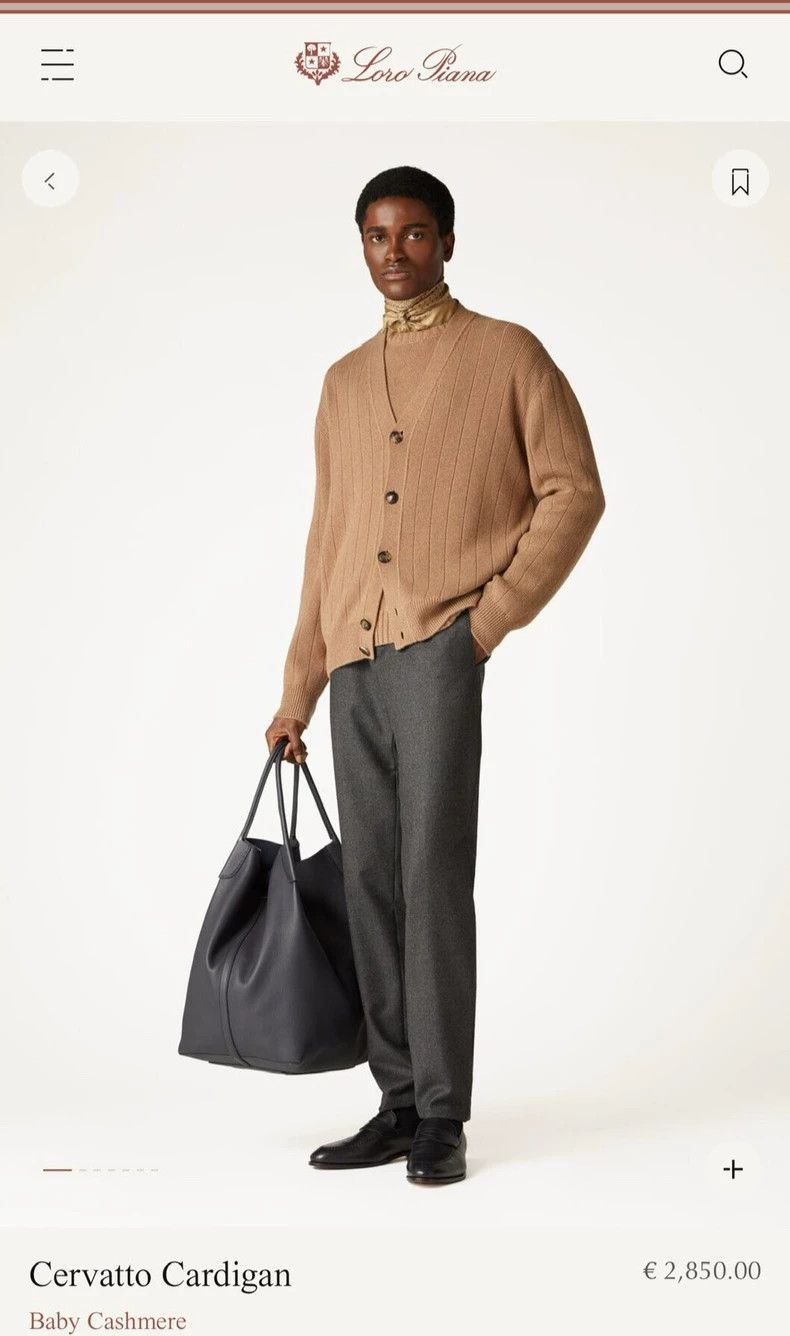 Loro Piana LORO PIANA Black goat cashmere cardigan Size US XL / EU 56 / 4 - 8 Thumbnail