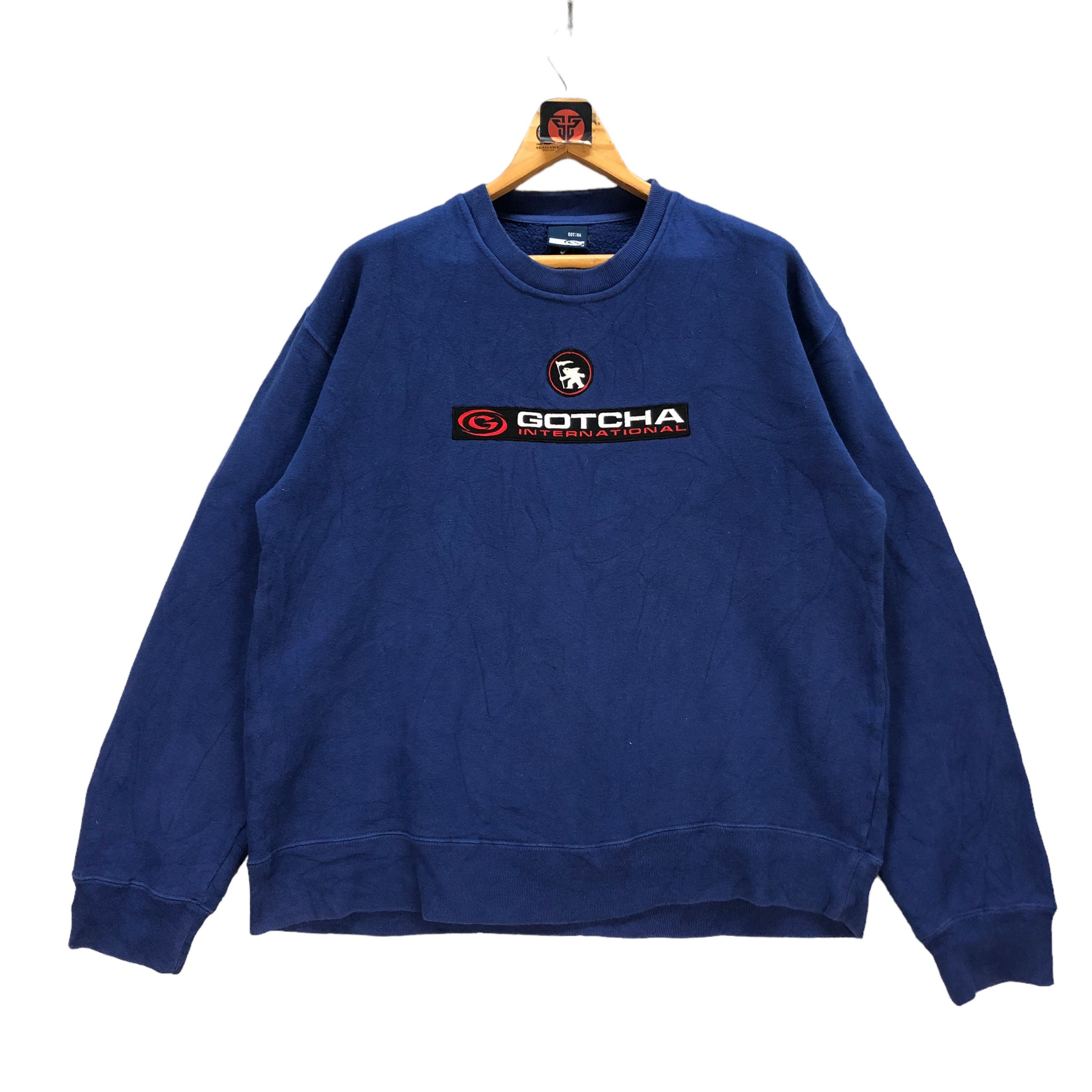 image of Gotcha International Big Logo Sweatshirts 7301-127 in Blue, Men's (Size Large)
