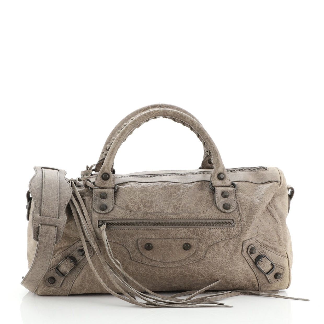 Balenciaga Twiggy Classic Studs Bag Leather Maxi