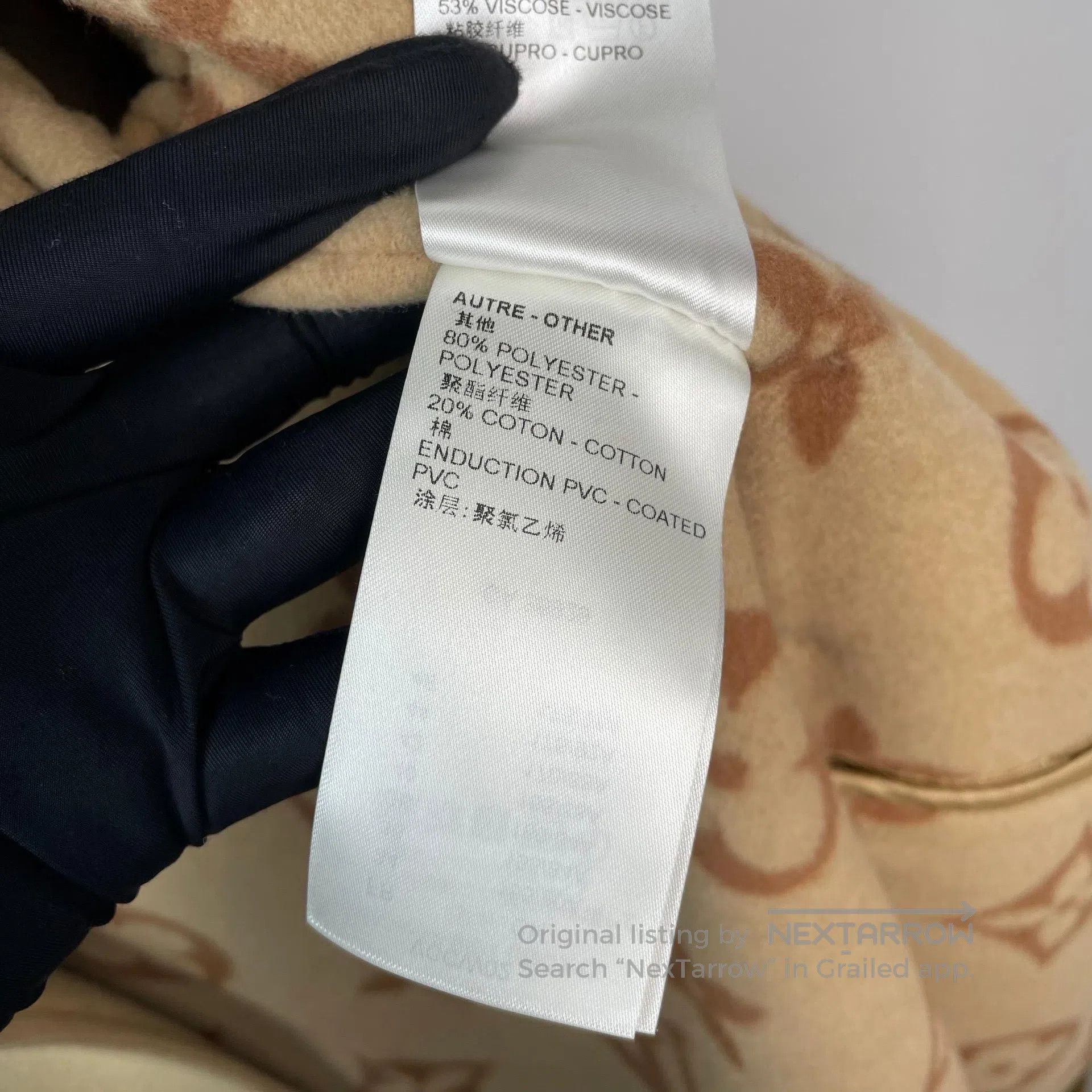 Louis Vuitton Louis Vuitton Beige Lined All-Over Print Belted Coat| Size XXS / US 00 / IT 34 - 8 Thumbnail
