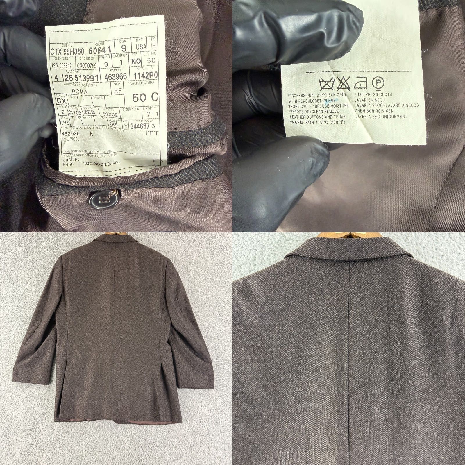 Ermenegildo Zegna Ermenegildo Zegna Blazer Mens Size 42 Brown 100% Wool Business Jacket Coat Suit Omit N/A Size 42R - 9 Thumbnail