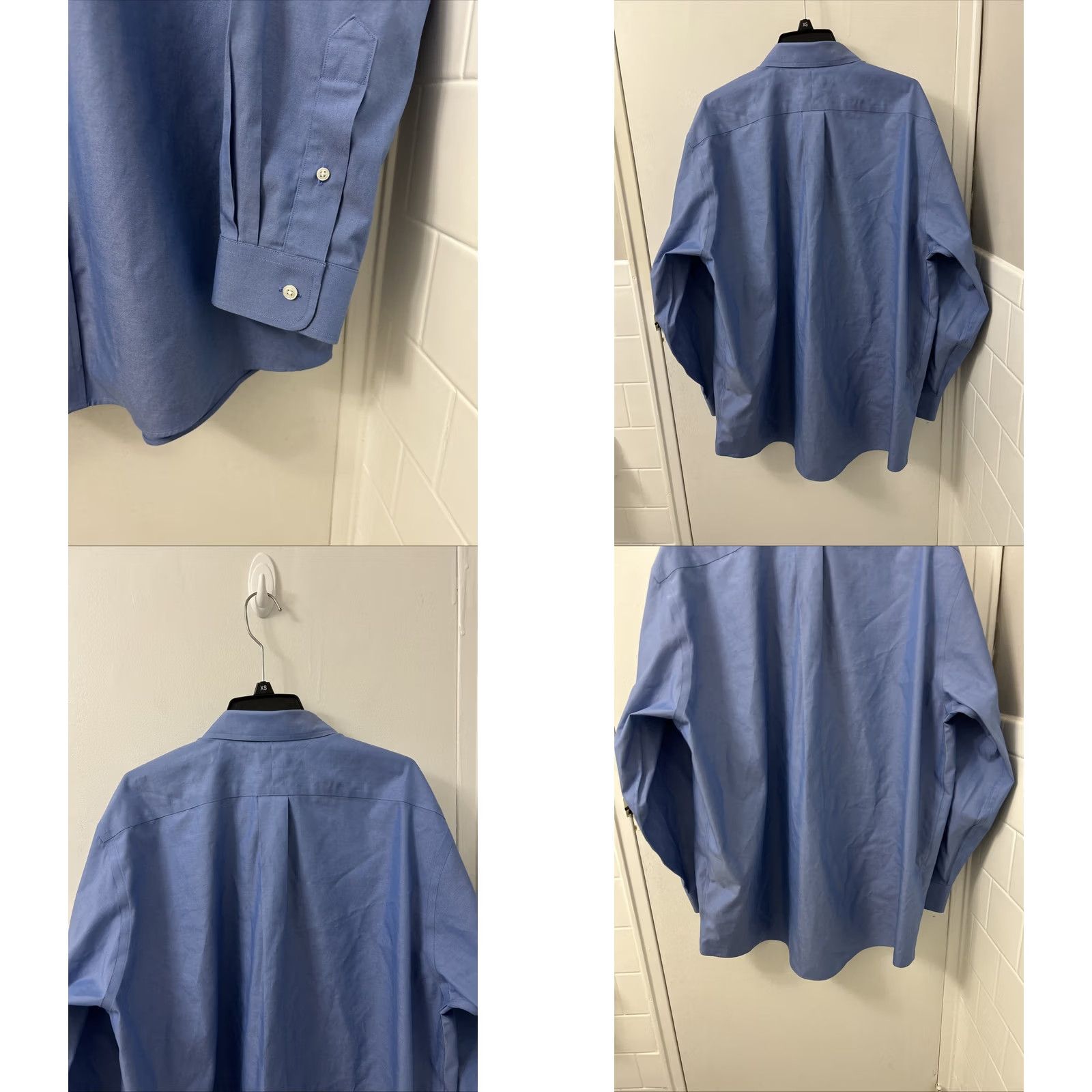 Vintage LL Bean Shirt Mens 16.5 Blue Wrinkle Free Pinpoint Oxford Traditional Button-Up Pocket Shirt Mens Regular 100% Cotton Blue Preppy Classic 251423 Size US XL / EU 56 / 4 - 8 Thumbnail