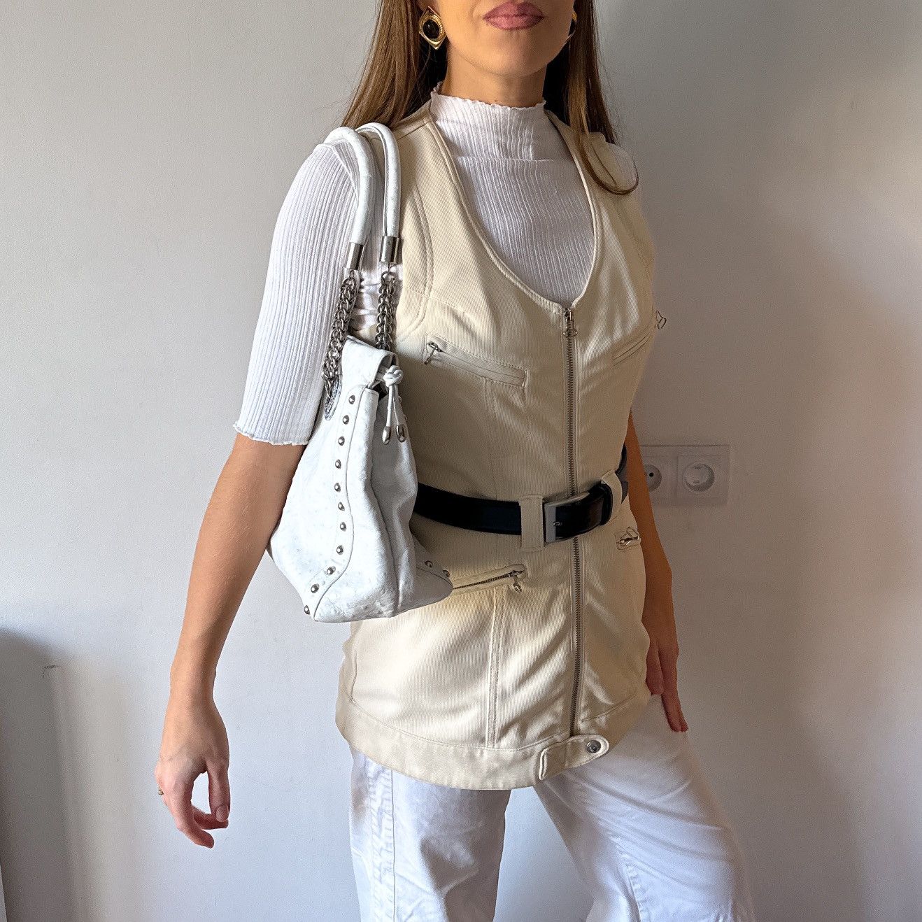 Japanese Brand Vintage avant garde cotton vest off white y2k Size M / US 6-8 / IT 42-44 - 5 Thumbnail