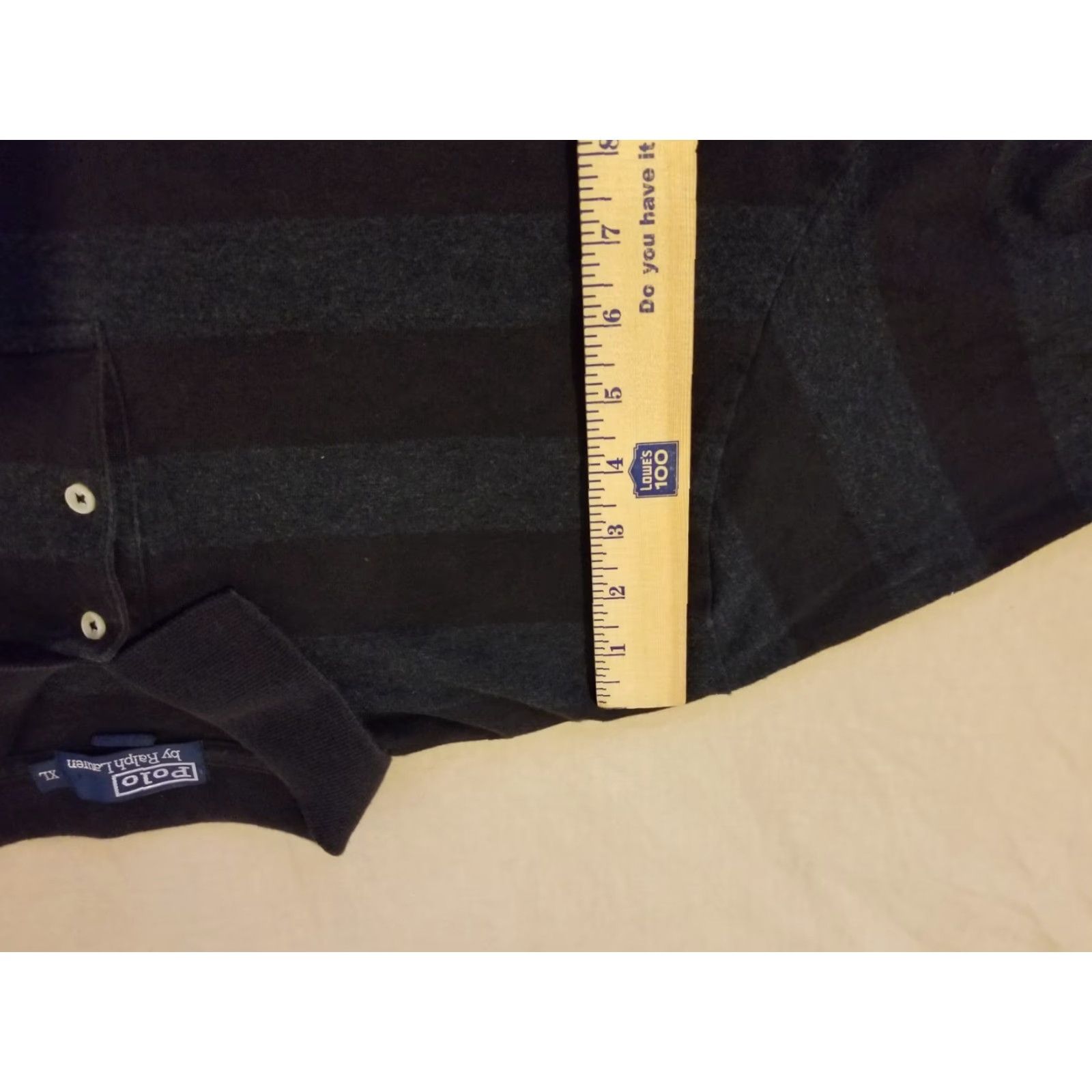 Polo Ralph Lauren Polo Ralph Lauren Shirt Polo XL Gray Cotton Long Sleeve Men Regular Size XL Knit Logo Button-Front Collar Golf Casual Vintage: No Size US XL / EU 56 / 4 - 6 Thumbnail