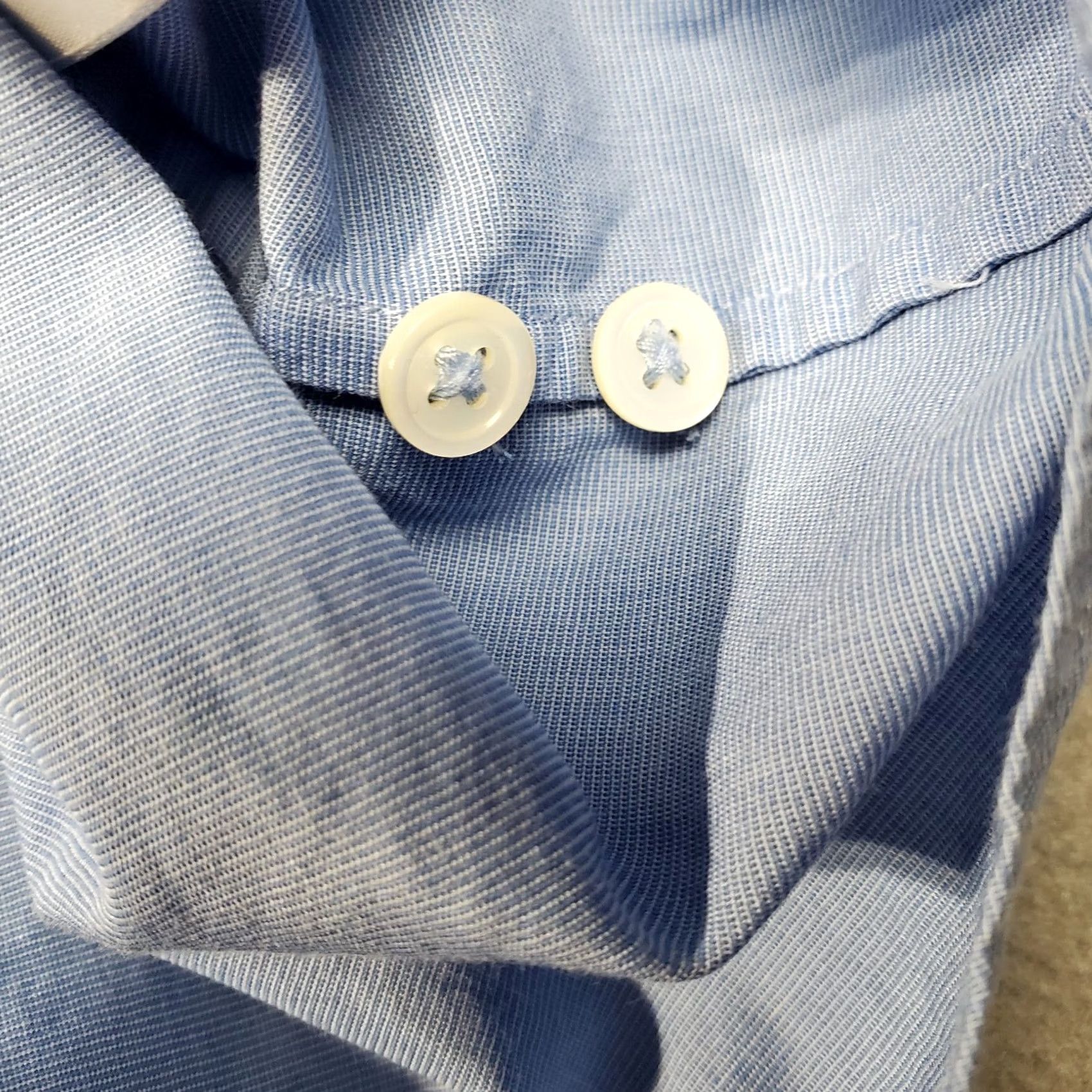 Polo Ralph Lauren Polo Ralph Lauren Shirt Womens 4 Blue Long Bell Sleeves Cotton Button Up Size S / US 4 / IT 40 - 4 Thumbnail