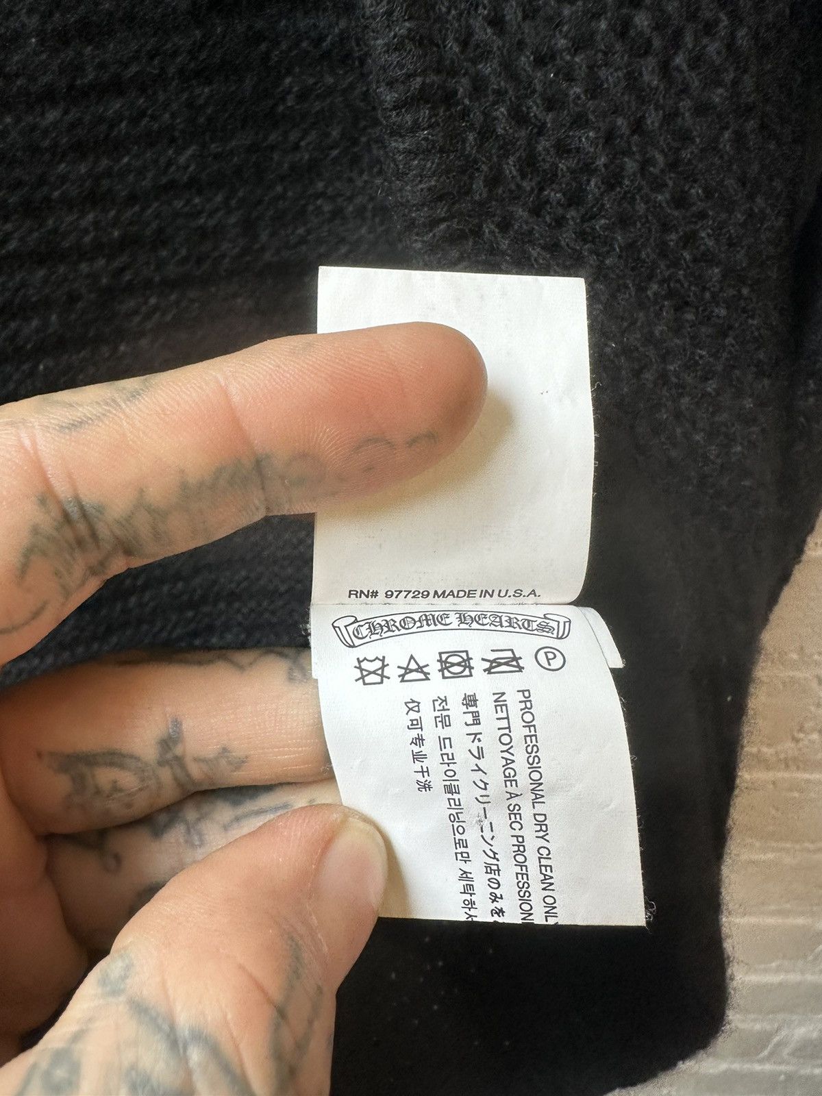 Chrome Hearts CHROME HEARTS 1:1 CASHMERE CROSS PATCH SWEATER Size US S / EU 44-46 / 1 - 8 Thumbnail