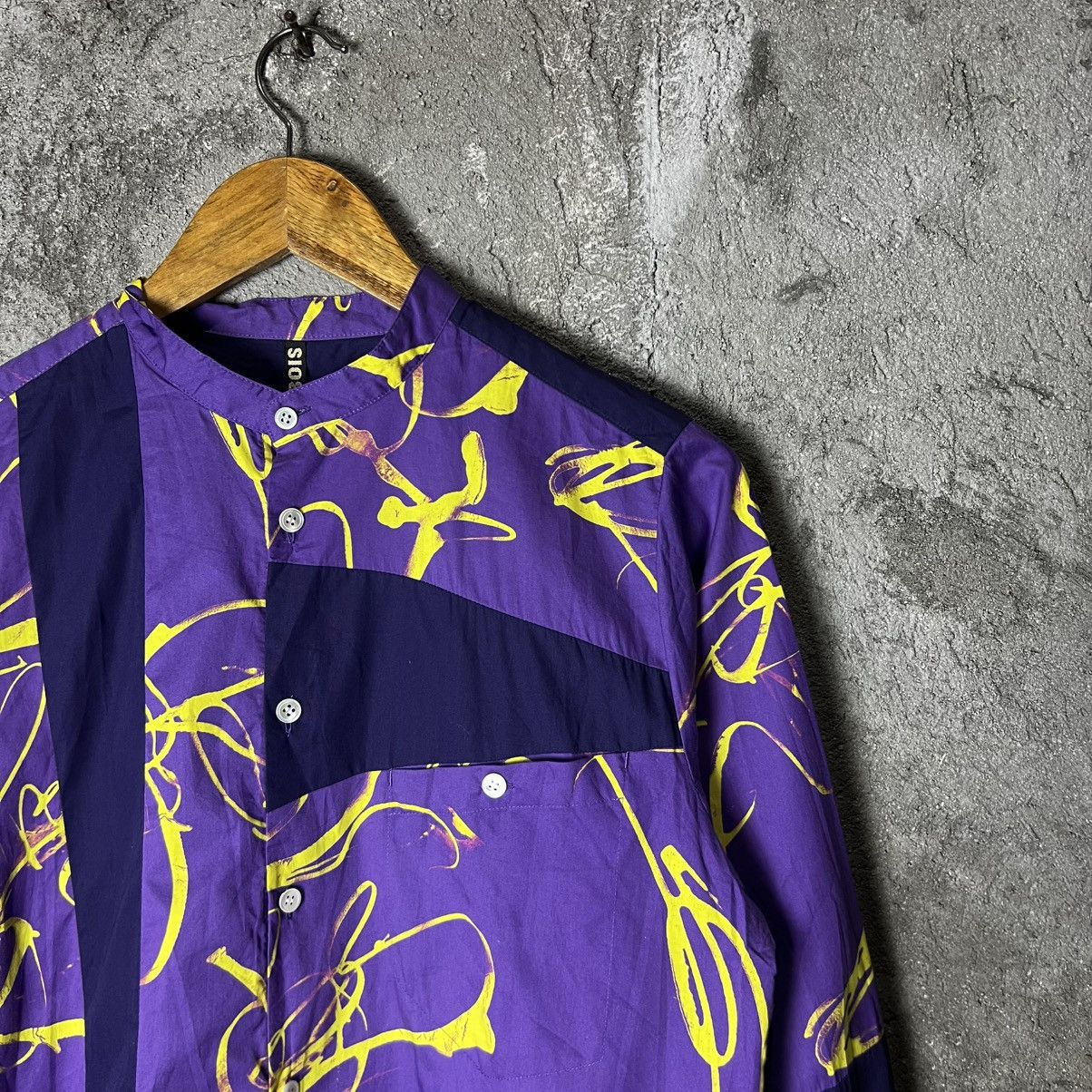 Frapbois Frapbois - SS24 - Graphic Patchwork Band Collar Shirt Size M / US 6-8 / IT 42-44 - 4 Thumbnail