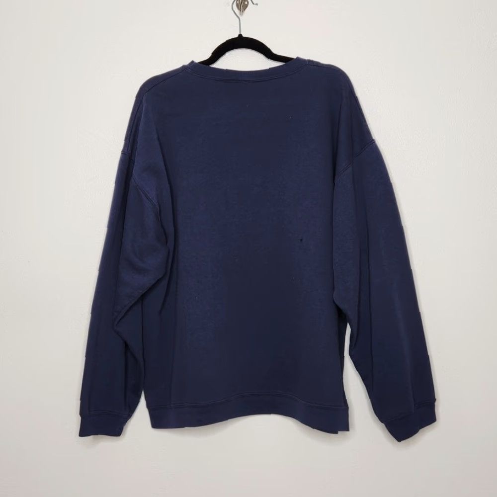 Reebok VINTAGE Reebok Sweatshirt Crewneck Oversized Spellout Logo Blue L Adults Unisex Pullover 90s VTG Size US L / EU 52-54 / 3 - 8 Thumbnail