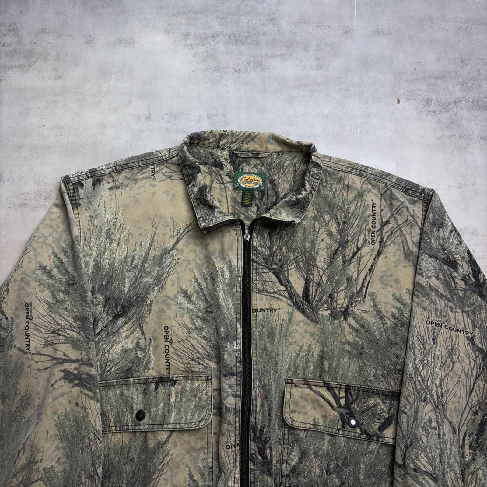 Cabelas Vintage Camo Cabela’s Realtree Grunge Bomber Jacket Size US L / EU 52-54 / 3 - 3 Thumbnail