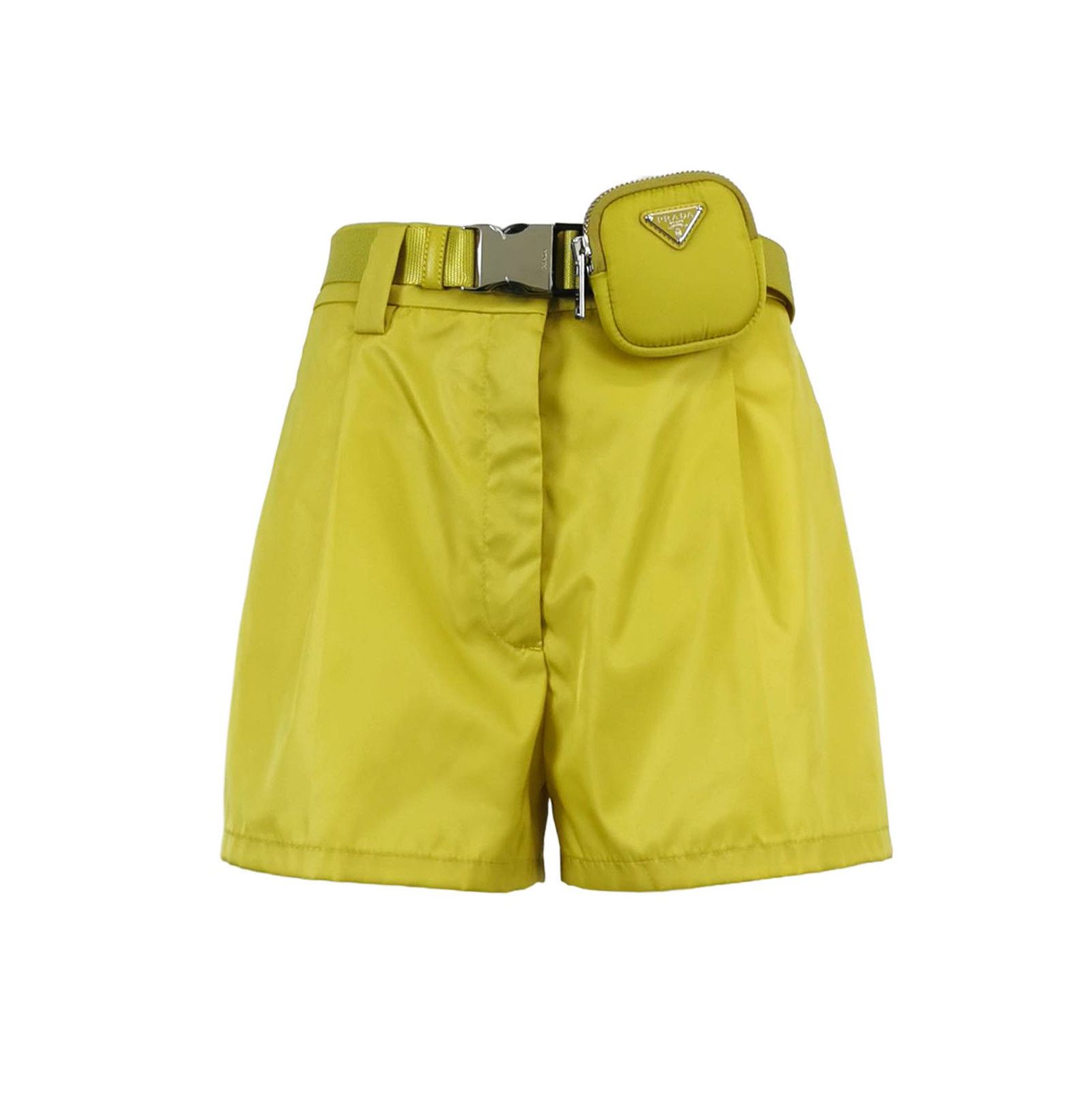 Prada Prada Yellow Belted Shorts with Pouch - dmc Size 40" / US 18 - 1 Thumbnail