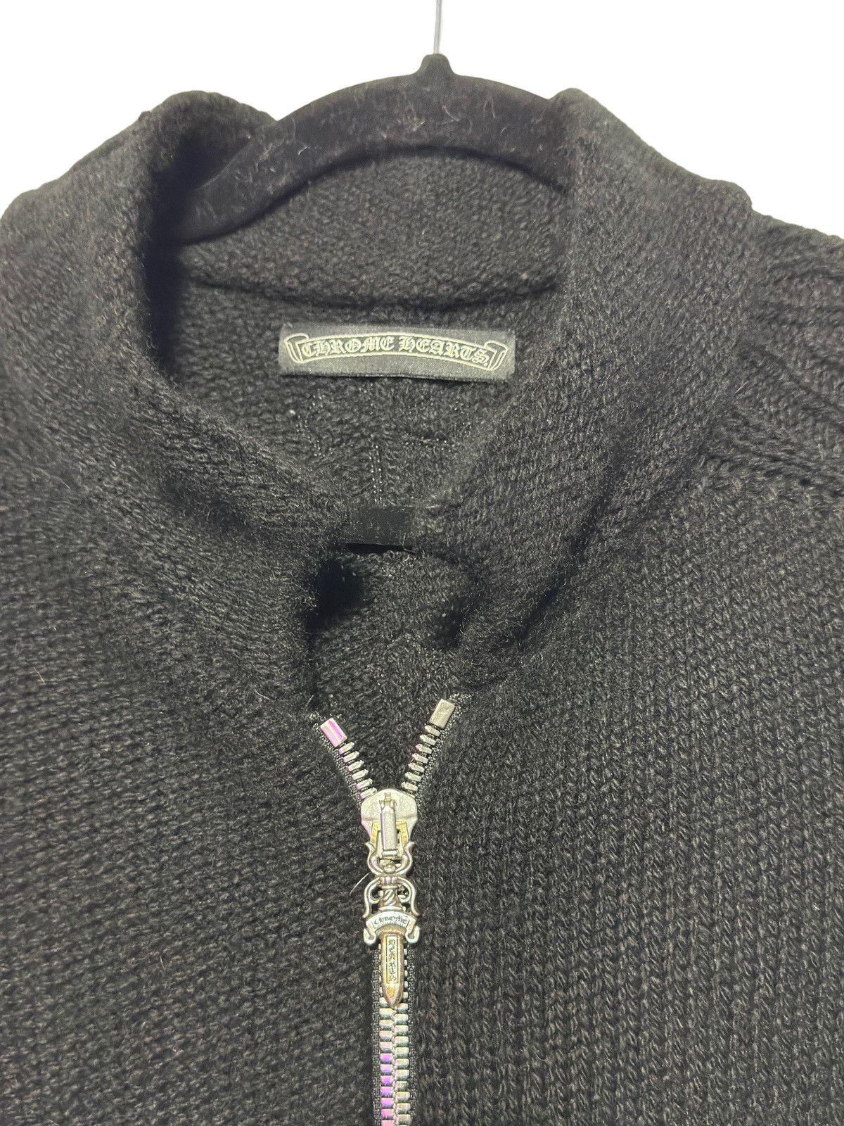 Chrome Hearts Chrome Hearts Cashmere Long Zip Up w/ Flooded Patched Spine Size US S / EU 44-46 / 1 - 10 Thumbnail