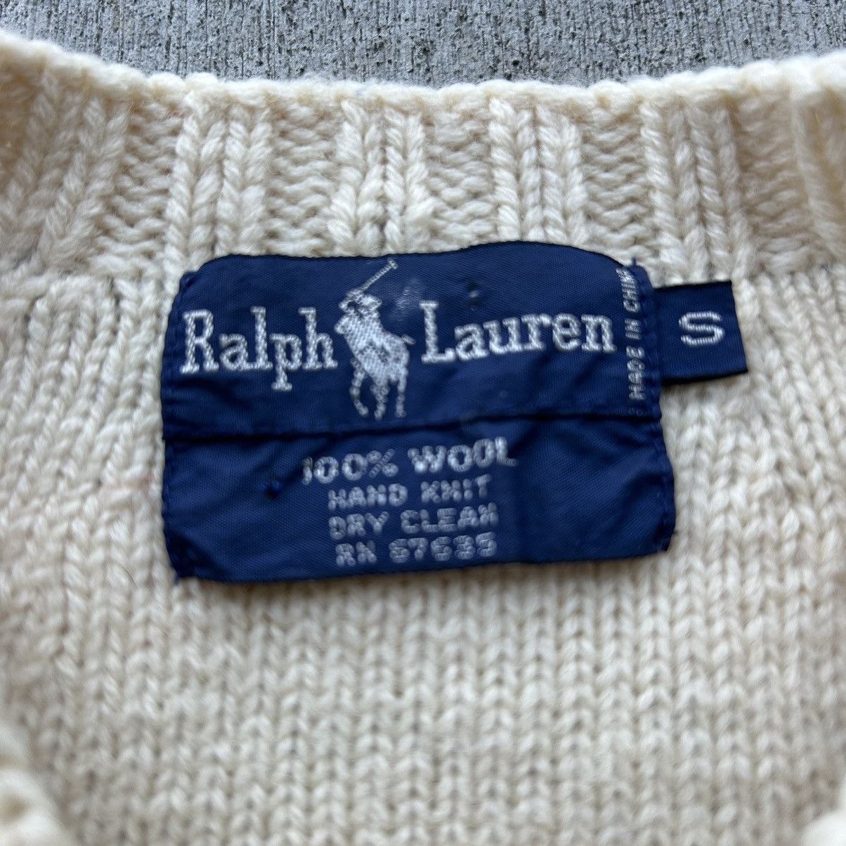 Polo Ralph Lauren Rare classic polo Ralph Lauren college knit sweater Size S / US 4 / IT 40 - 2 Thumbnail