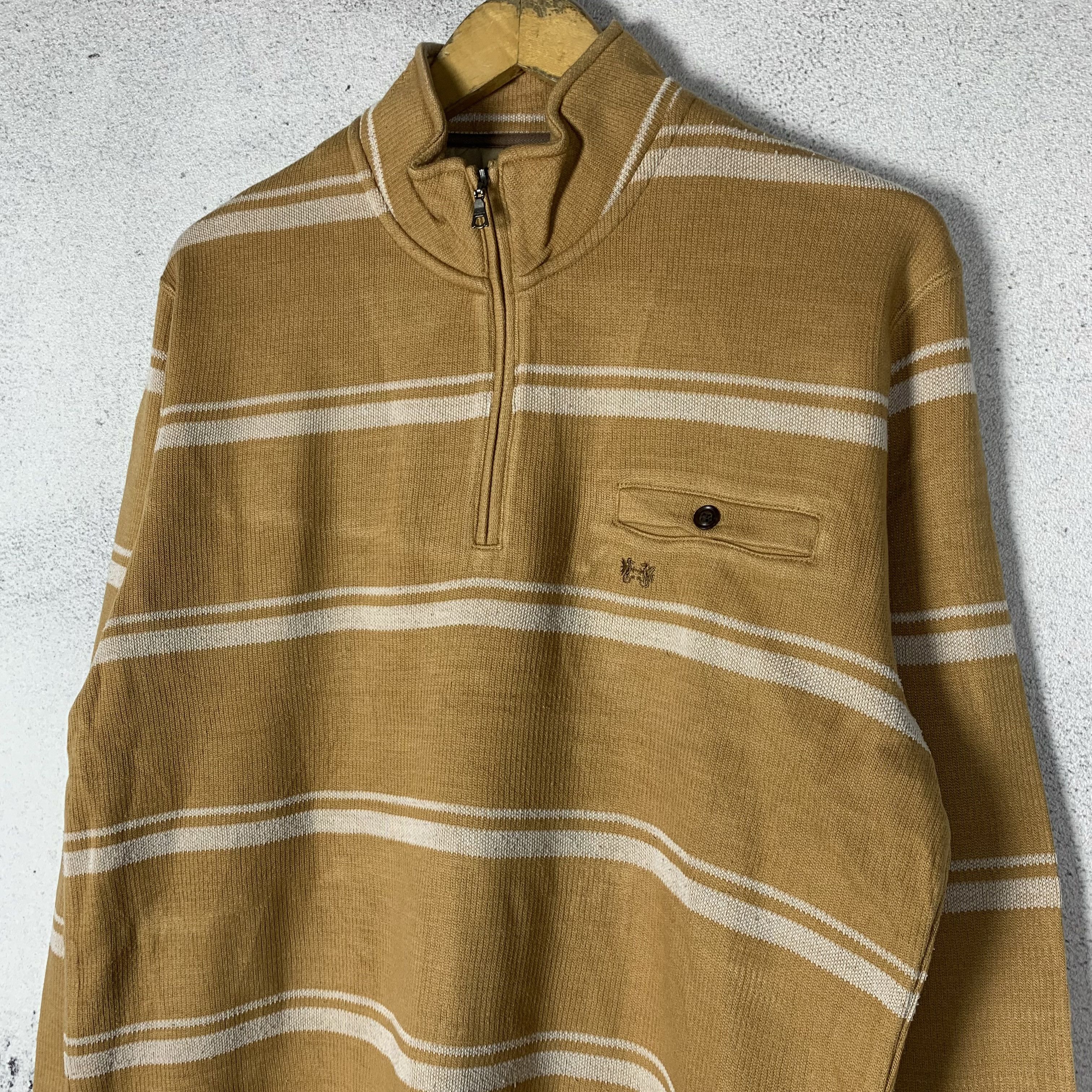 McGregor Vintage McGregor Halfzip Striped Sweatshirt Crewneck Size US M / EU 48-50 / 2 - 2 Thumbnail