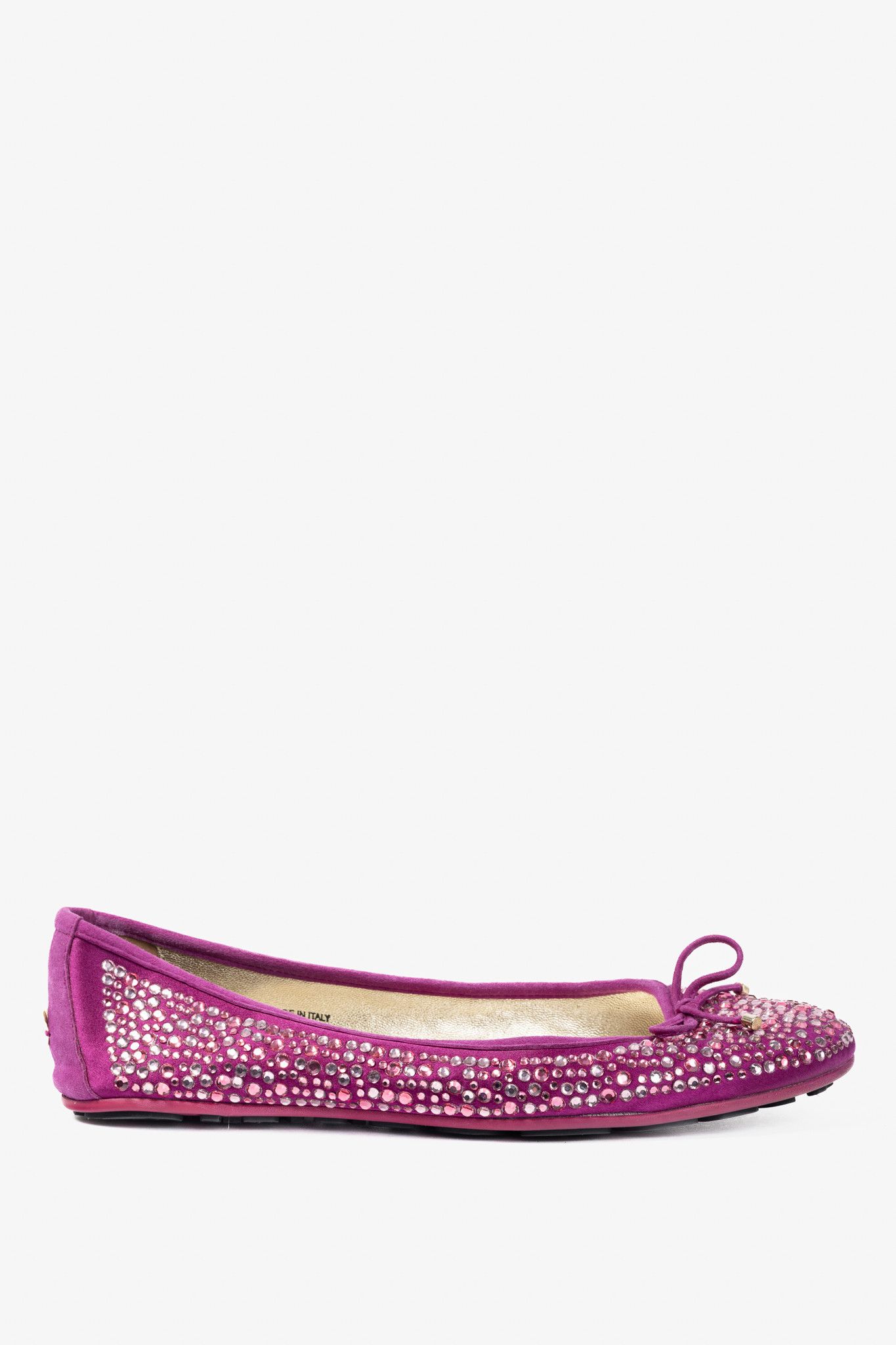 Jimmy Choo Jimmy Choo Weber Crystal-Embellished Satin Bow Ballet Flats Size US 8.5 / IT 38.5 - 2 Thumbnail