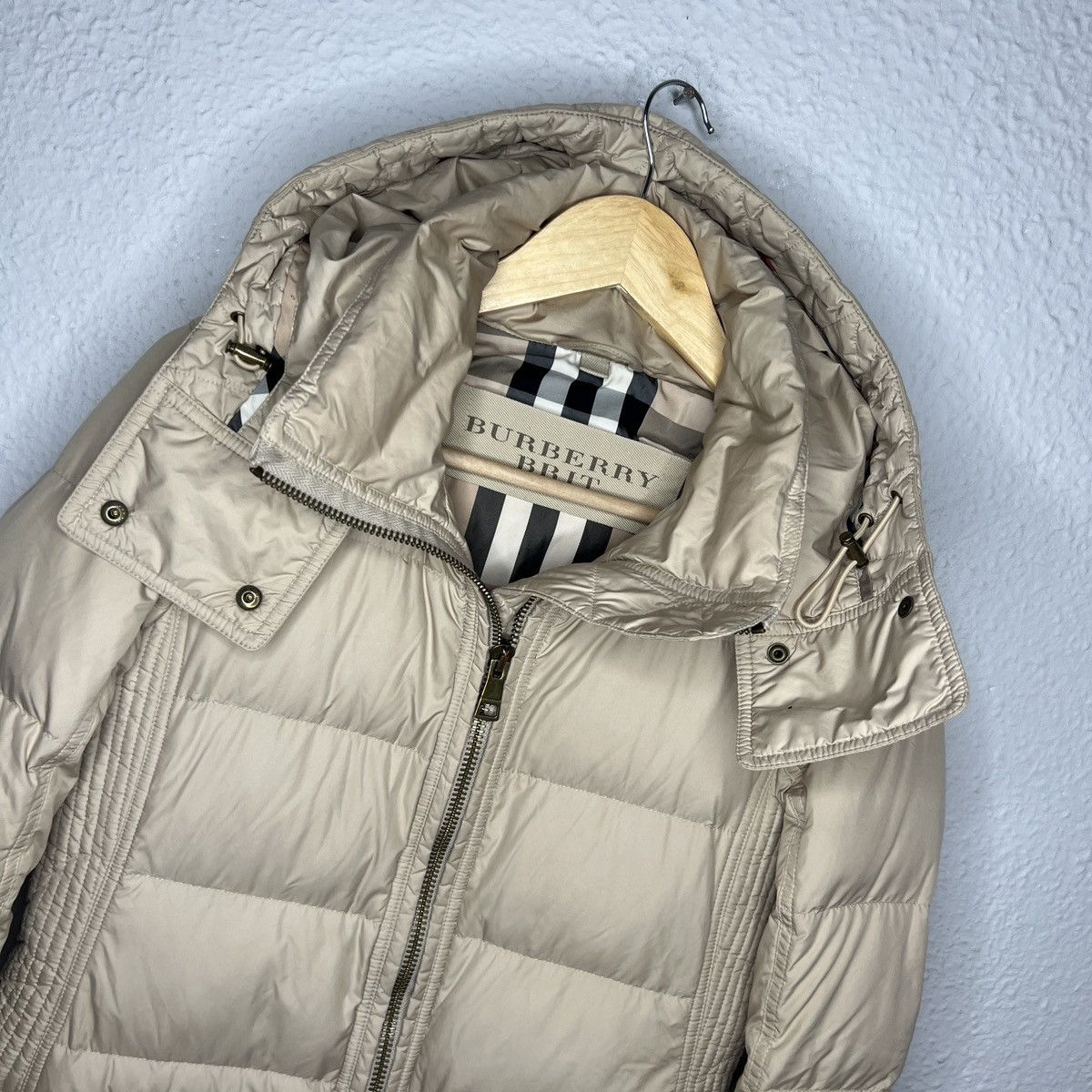 Burberry × Designer Burberry Brit Down Jacket Hooded Nova Check Puffer Size M / US 6-8 / IT 42-44 - 5 Thumbnail
