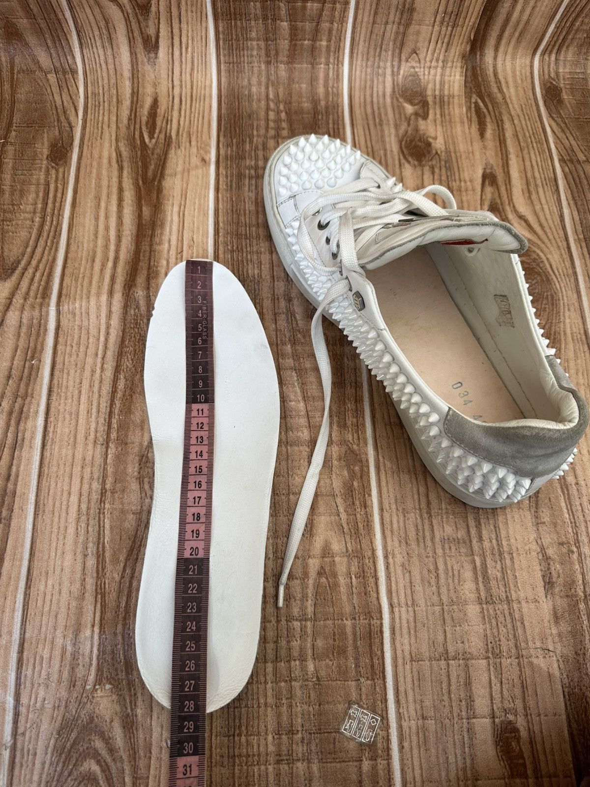 Philipp Plein Philipp Plein 78 Studded Spiked White Low Top Trainers Size US 9 / EU 42 - 25 Thumbnail