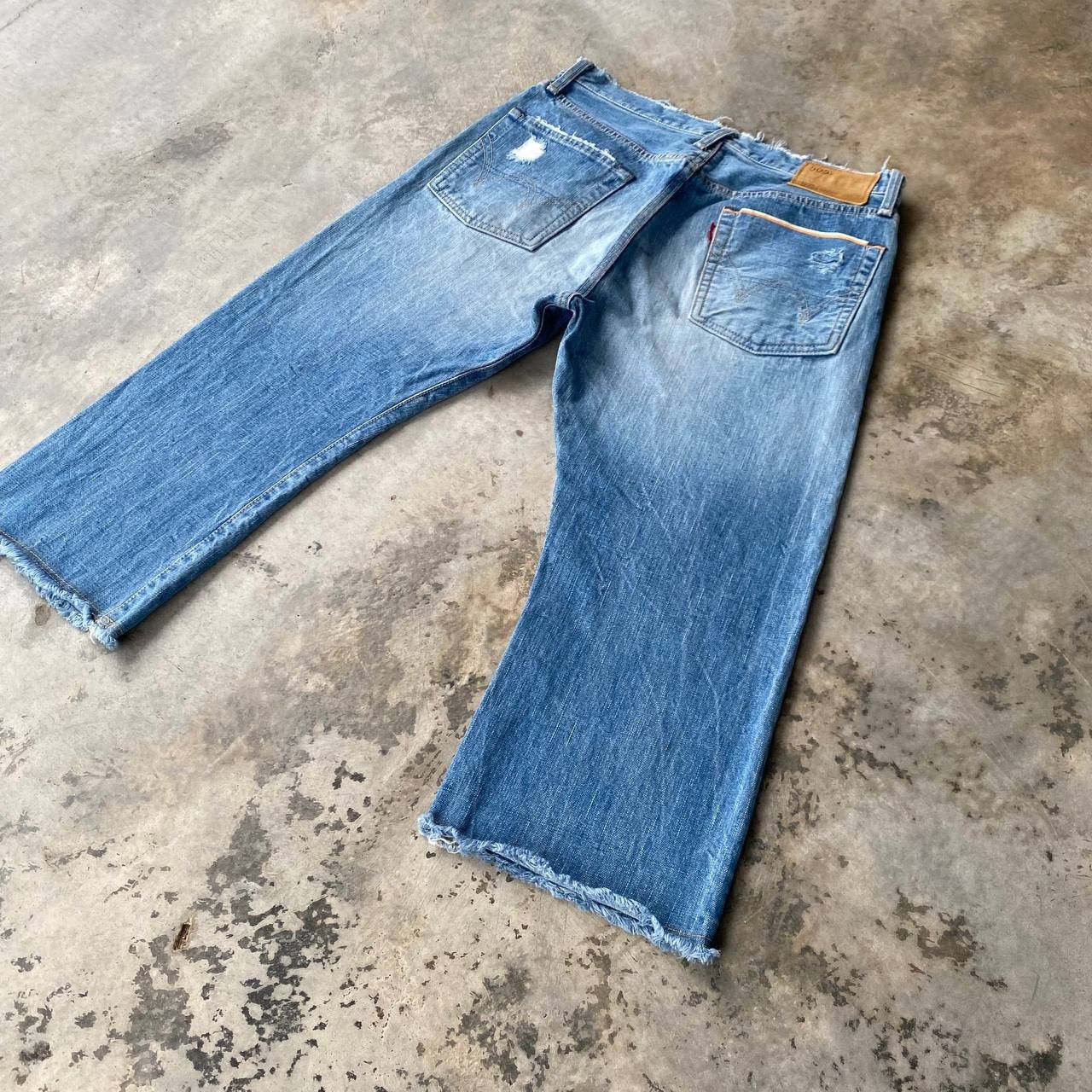 Edwin EDWIN Japan SELVEDGED REWORKED Distressed Shorts Frayed Hem Size US 30 / EU 46 - 8 Thumbnail