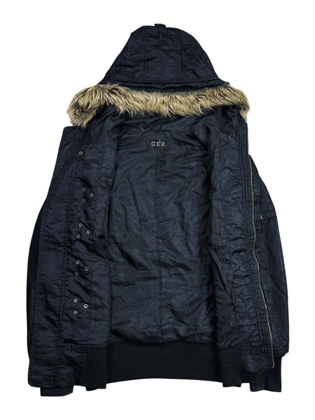 BUFFALO BOBS 2000s CE2 - Vkei Style Fireman Clasp Fur Hoodie Jacket Size US M / EU 48-50 / 2 - 2 Thumbnail