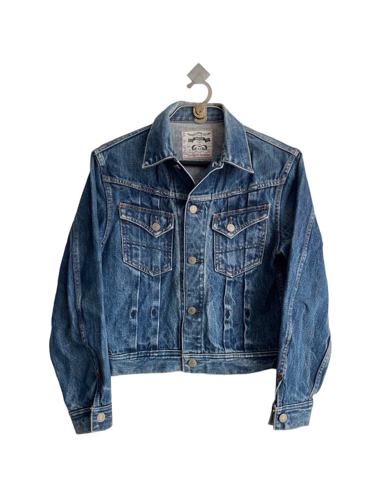 Momotaro Jeans Indigo Denim Based Pherrows 🇯🇵 Type 3 Trucker Jacket Size US S / EU 44-46 / 1 - 2 Thumbnail