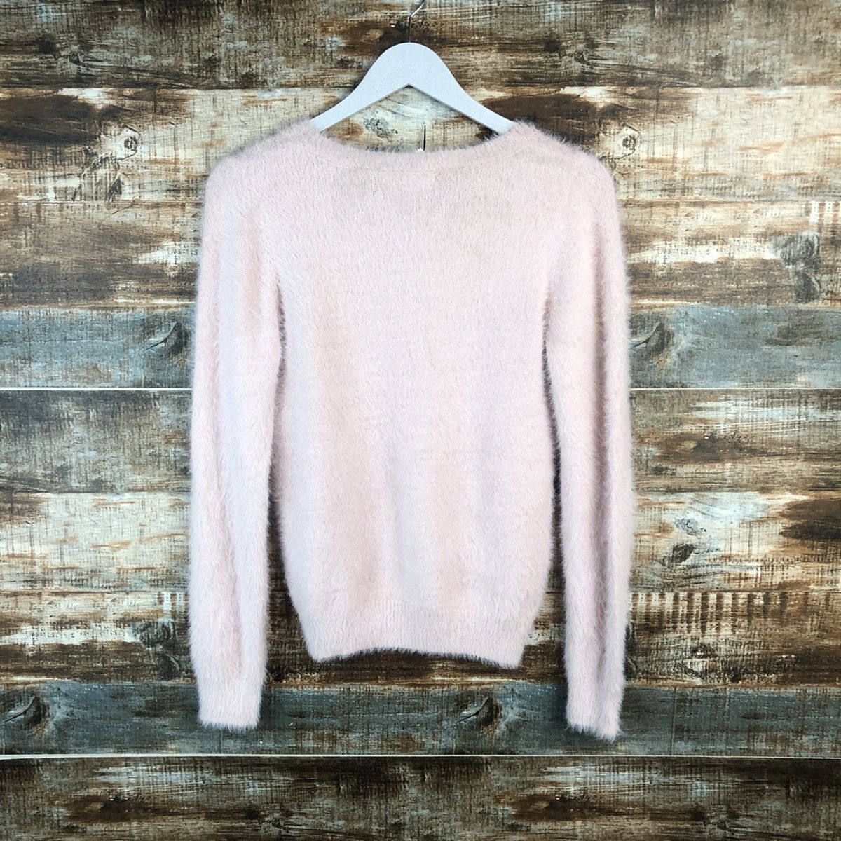 Japanese Brand DL Mish Masch Pink fur shaggy mohair Knitwear #C366 Size S / US 4 / IT 40 - 12 Thumbnail