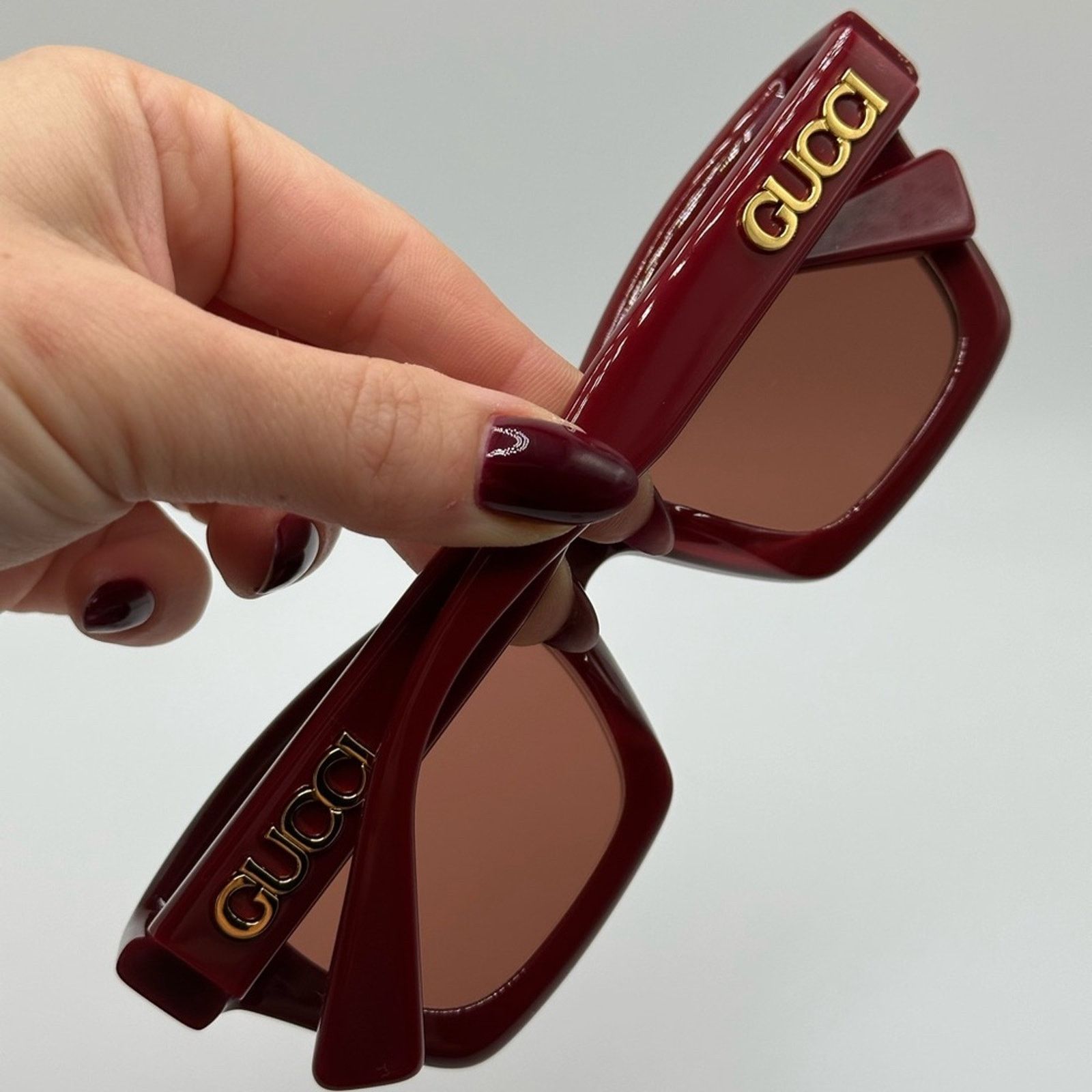 Gucci NEW GUCCI Sunglasses GG1773S 003 Burgundy Brown Women Size ONE SIZE - 11 Thumbnail
