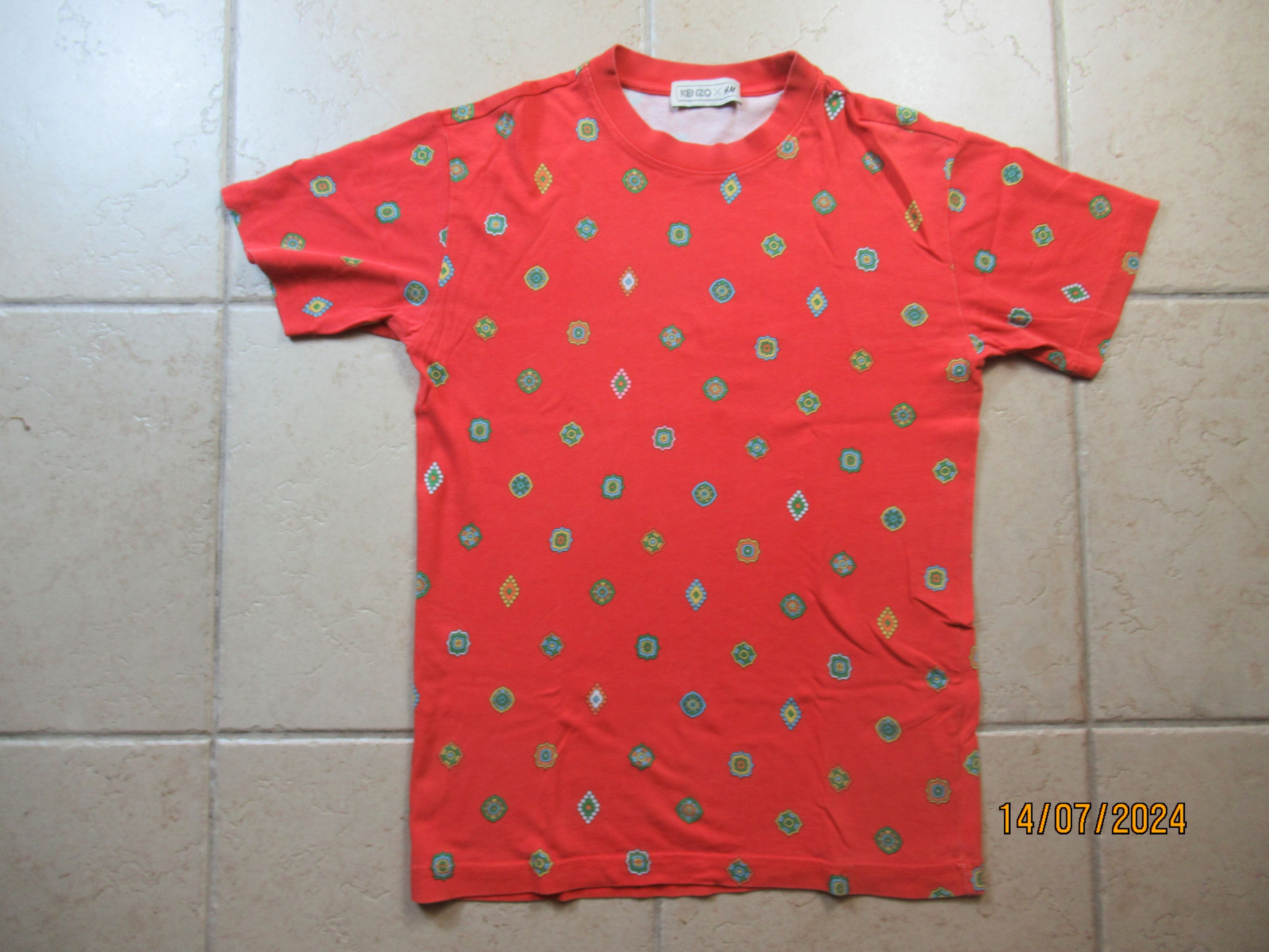 Kenzo Kenzo x H&M orange t-shirt Size US S / EU 44-46 / 1 - 1 Thumbnail