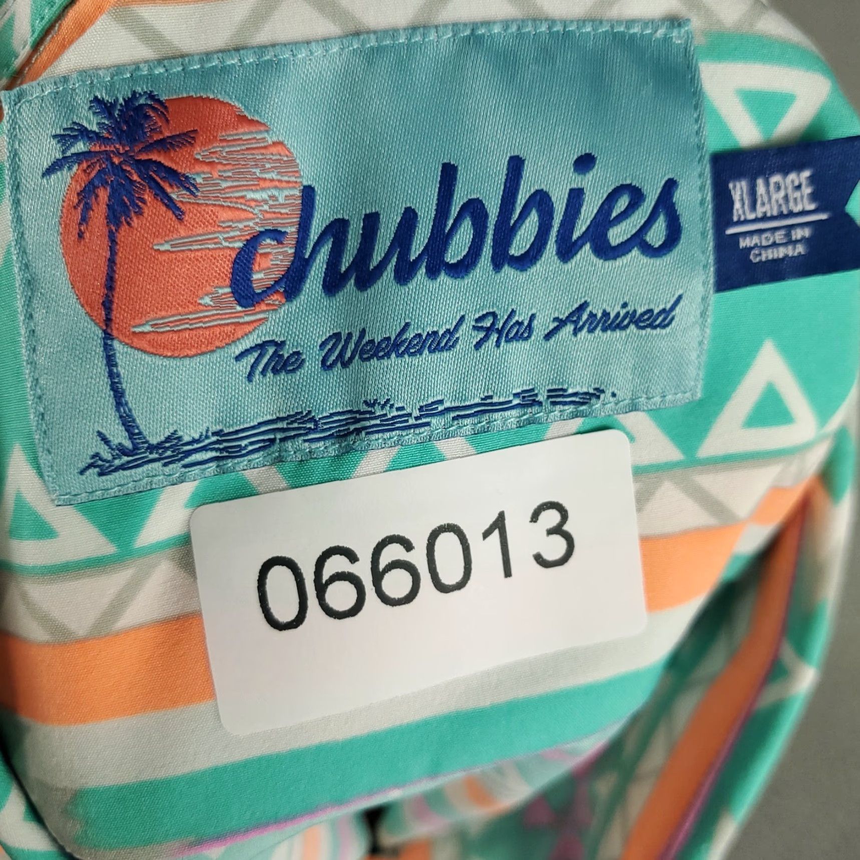 Chubbies Chubbies Polo Shirt Mens XL Turquoise Geometric Print Short Sleeve Polo Shirt Mens XL Turquoise Geometric Print Short Sleeve Size US XL / EU 56 / 4 - 7 Thumbnail