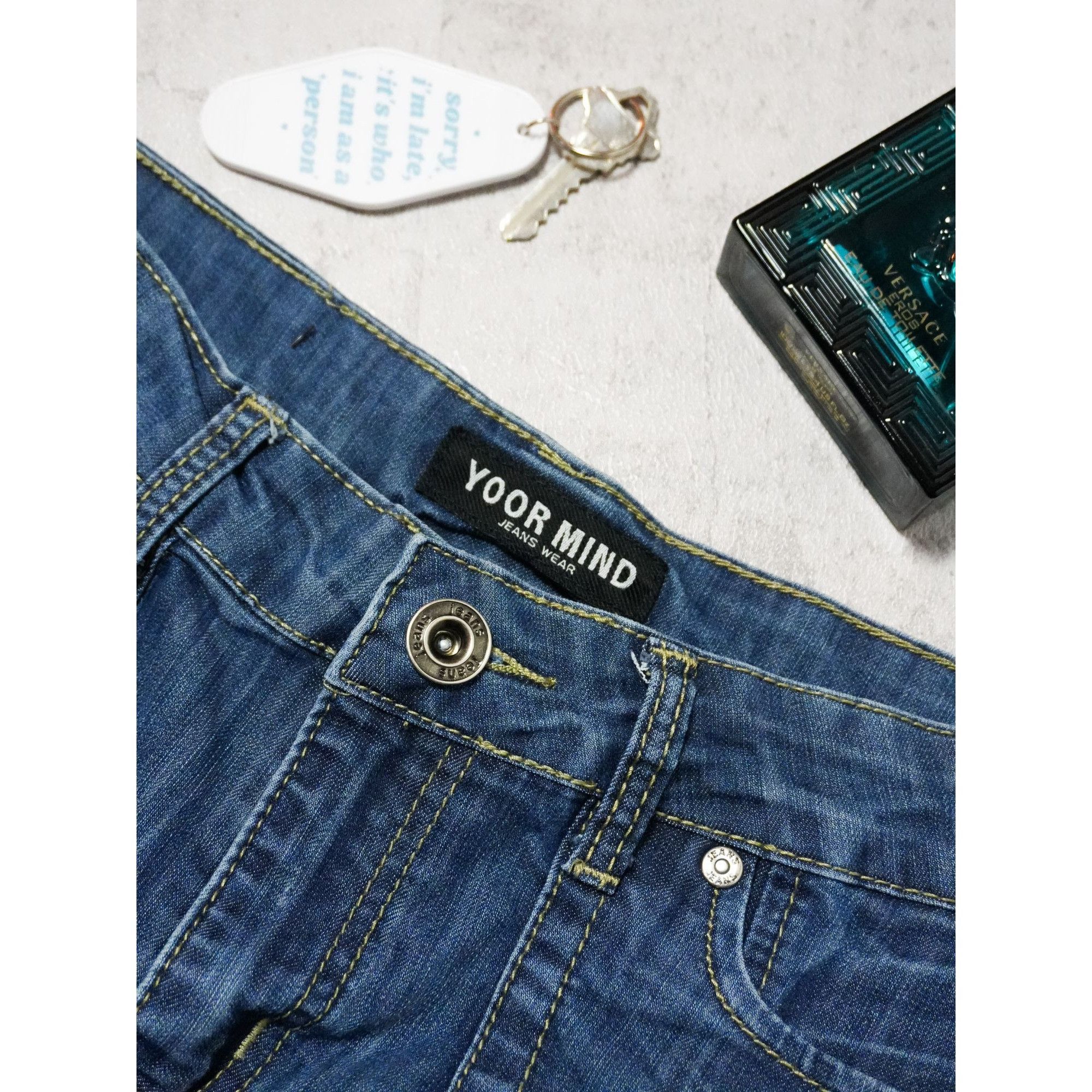 Other Y2k Your Mind Ruffled Denim Jeans Skirt Size 32" / US 10 / IT 46 - 3 Thumbnail