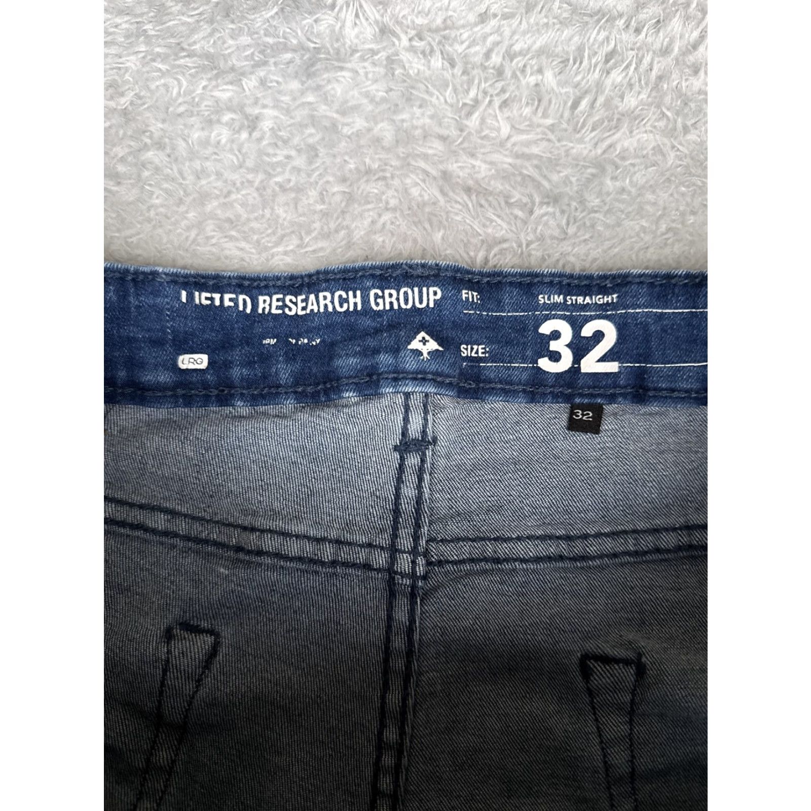 Denime LRG Jeans Mens Slim Straight Blue Denim 32 Five-Pocket Zip Fly Waist 32 Medium Wash Size US 32 / EU 48 - 6 Thumbnail