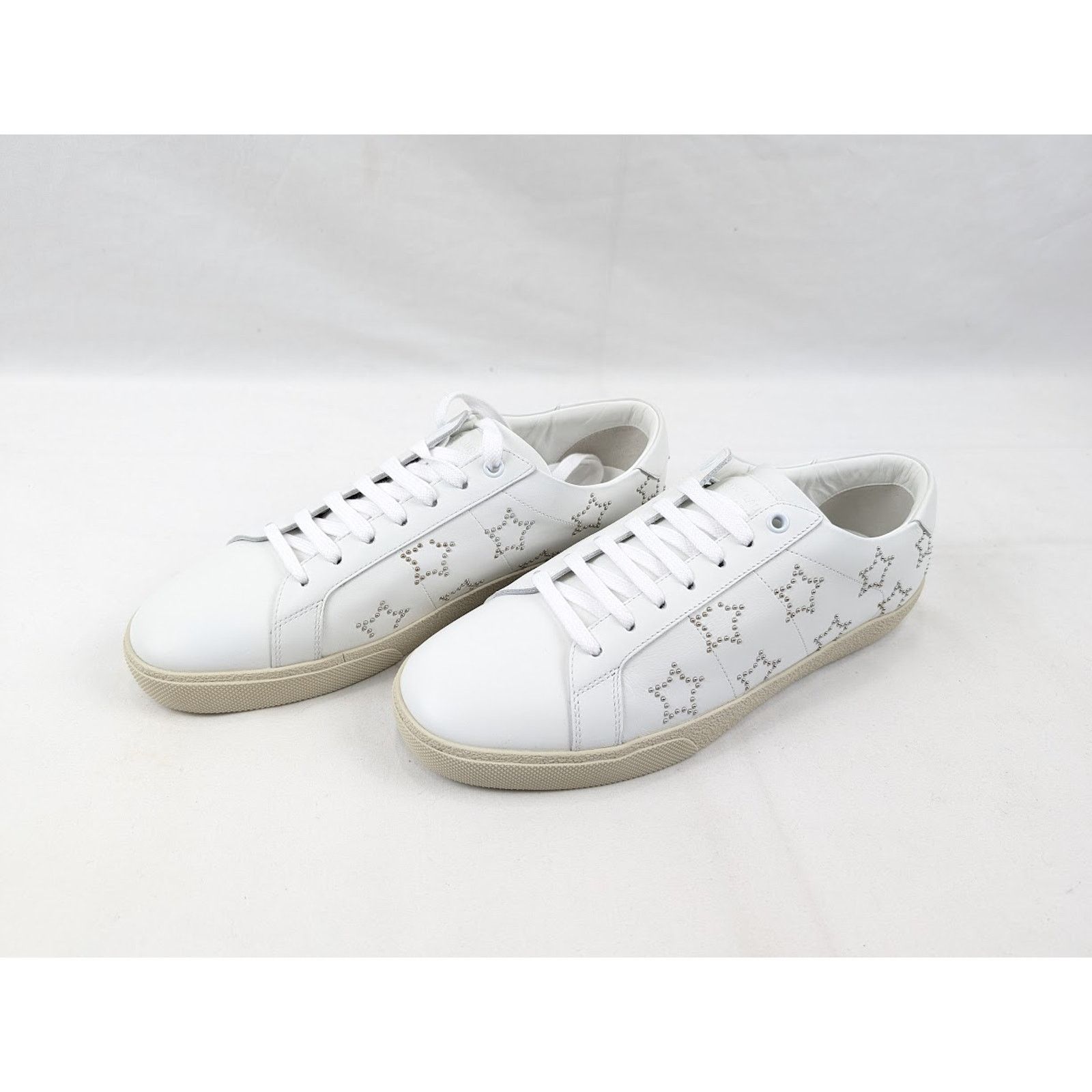 Saint Laurent Paris o1rshd1 SL/06 Star Merid Low-Top Sneakers in Blanc Optique Size US 9.5 / EU 42-43 - 15 Thumbnail