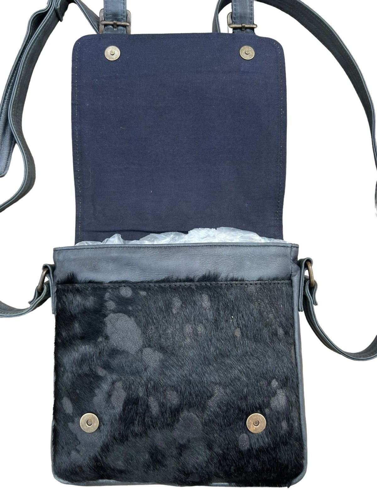 Leather Vintage MESSAGE Japan Hair Patina Leather Bag Size ONE SIZE - 10 Thumbnail