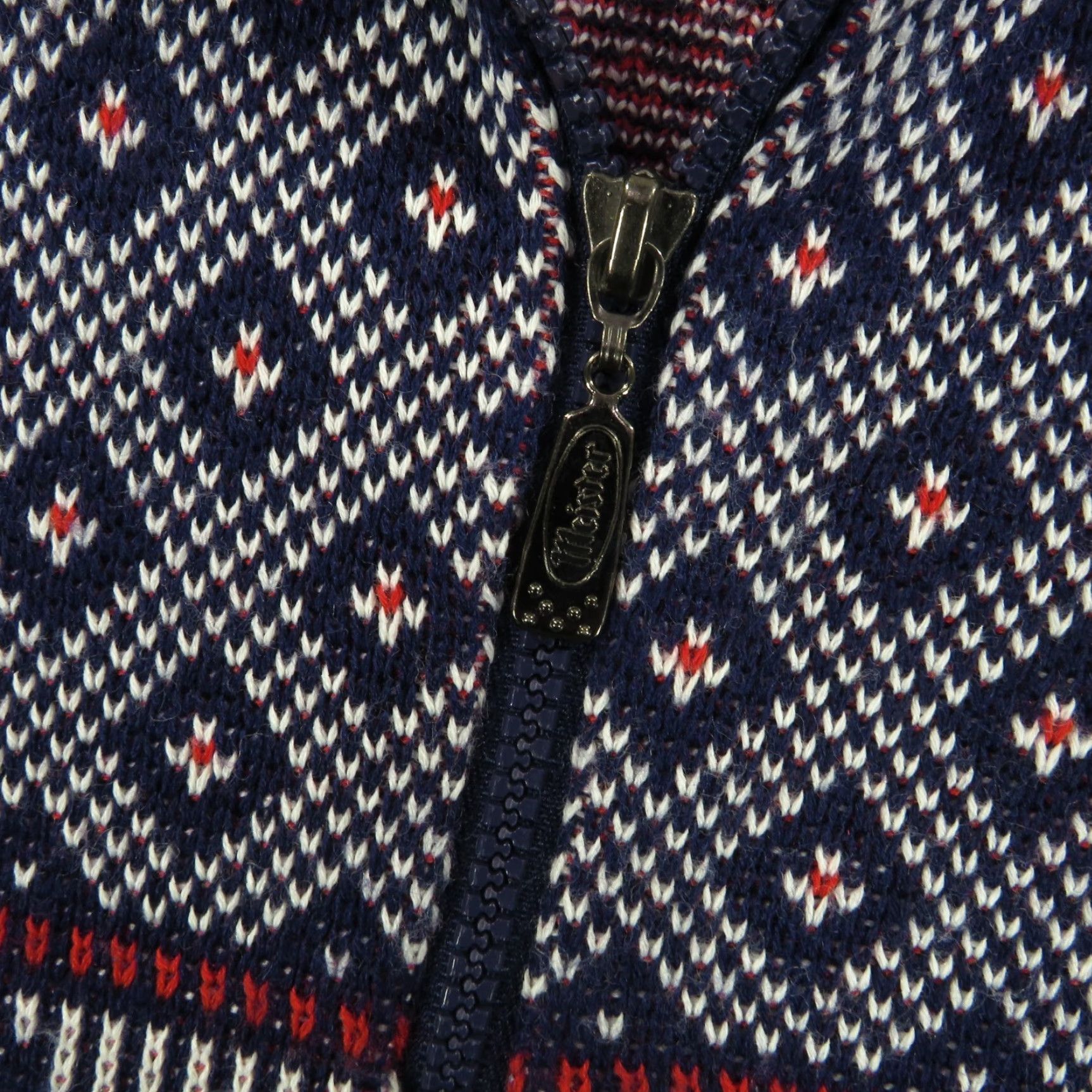 Vintage VINTAGE Meister Sweater Mens Medium 1/4 Zip Fair Isle Wool Birdseye Knit Blue 90s Mock Neck Pullover Size US M / EU 48-50 / 2 - 4 Thumbnail