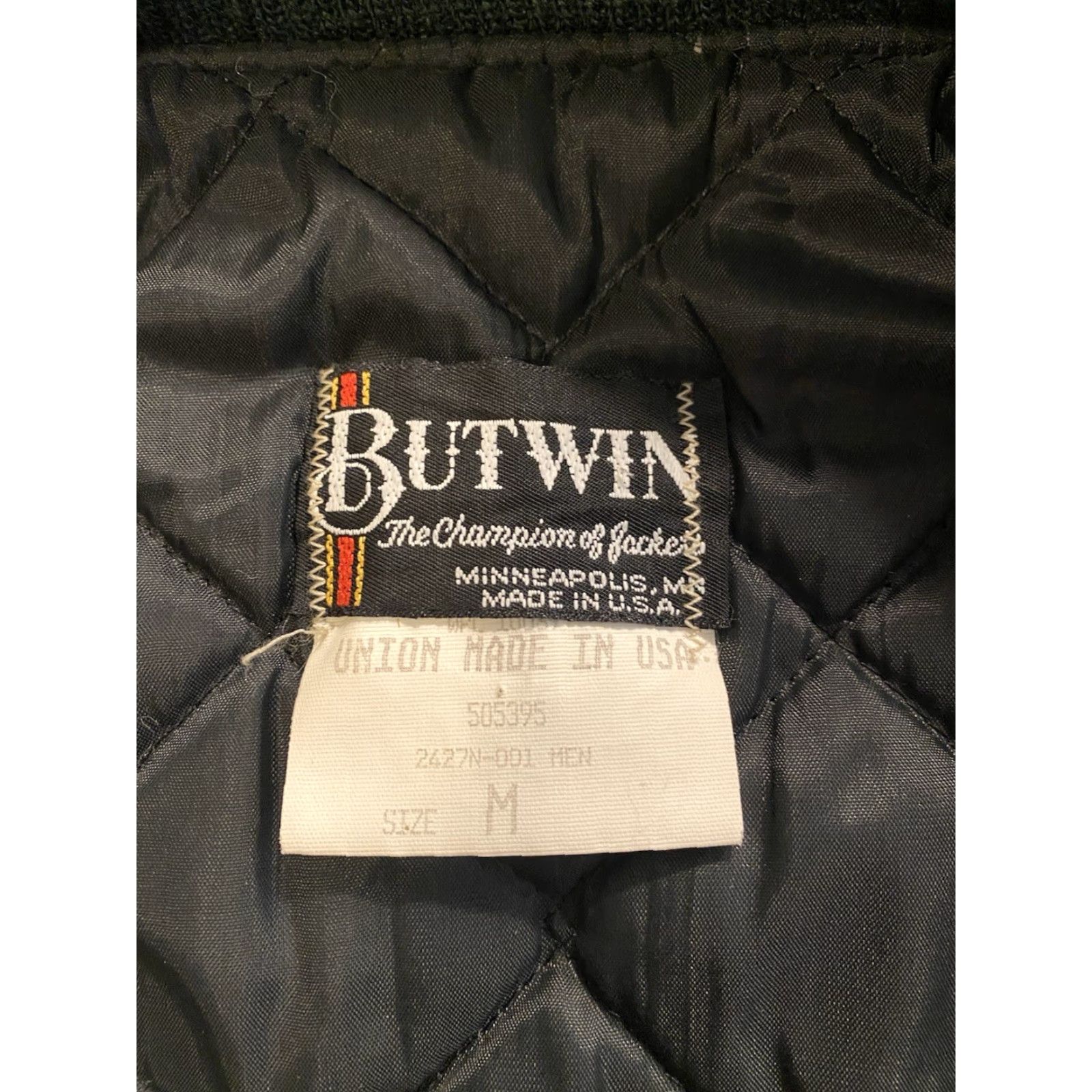 Vintage VINTAGE Butwin Elvis Presley Embroidered Wool & Leather Letterman Medium Shirt Mens 1970s Green Size US M / EU 48-50 / 2 - 4 Thumbnail