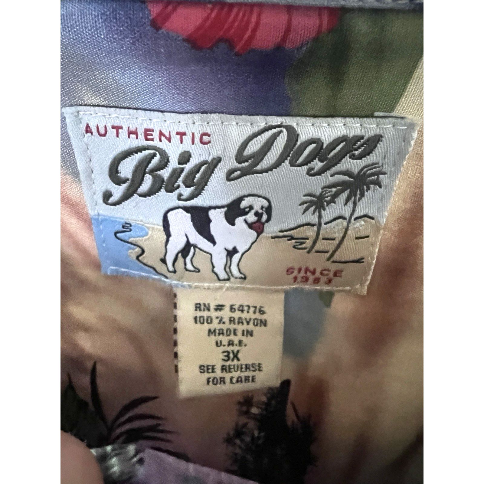 Big Dogs Big Dogs Vintage Hawaiian Floral Button Up Shirt 3X Pocket Size US XXL / EU 58 / 5 - 8 Thumbnail