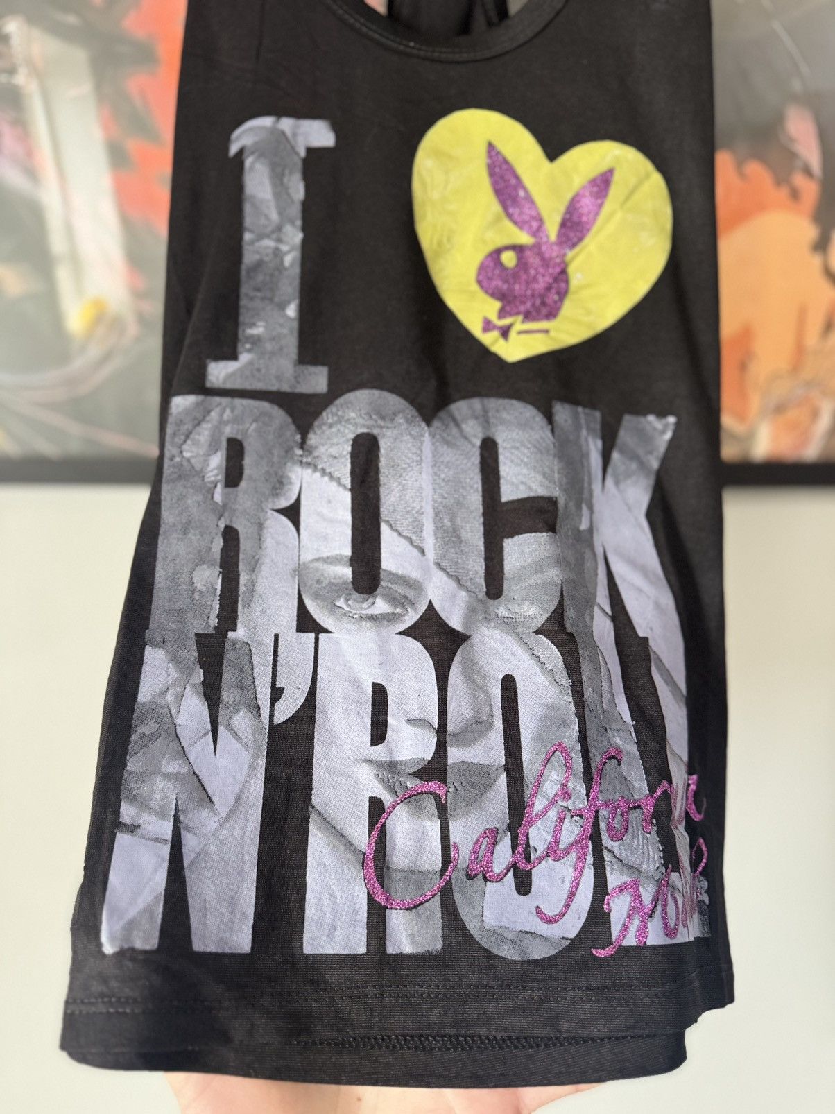 Playboy Y2K Playboy Lips Rabbit Mesh Back Tank Top T-shirt Size M / US 6-8 / IT 42-44 - 3 Thumbnail