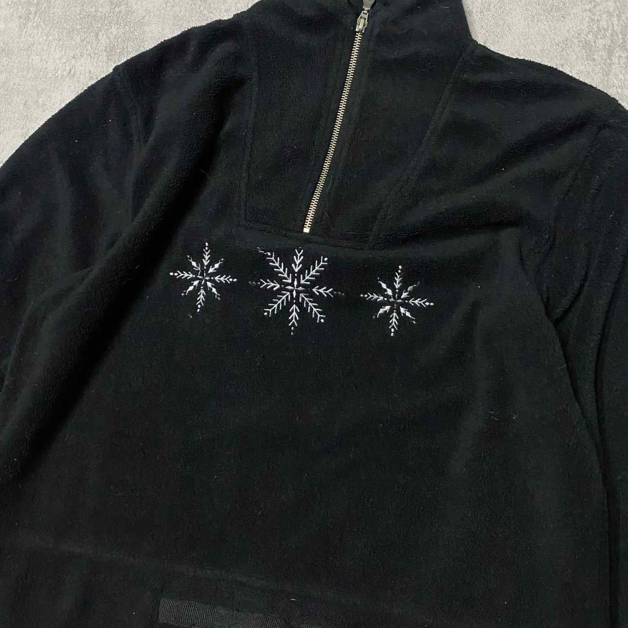 Other Black 90s snowflake zip up sweatshirt loungewear Size M / US 6-8 / IT 42-44 - 2 Thumbnail