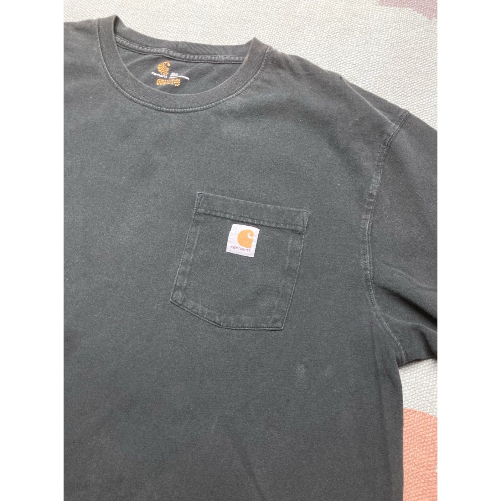 Carhartt VINTAGE Carhartt Original Fit T Shirt Long Sleeve Black Goth Grunge Workwear Men XXL Size US XXL / EU 58 / 5 - 2 Thumbnail