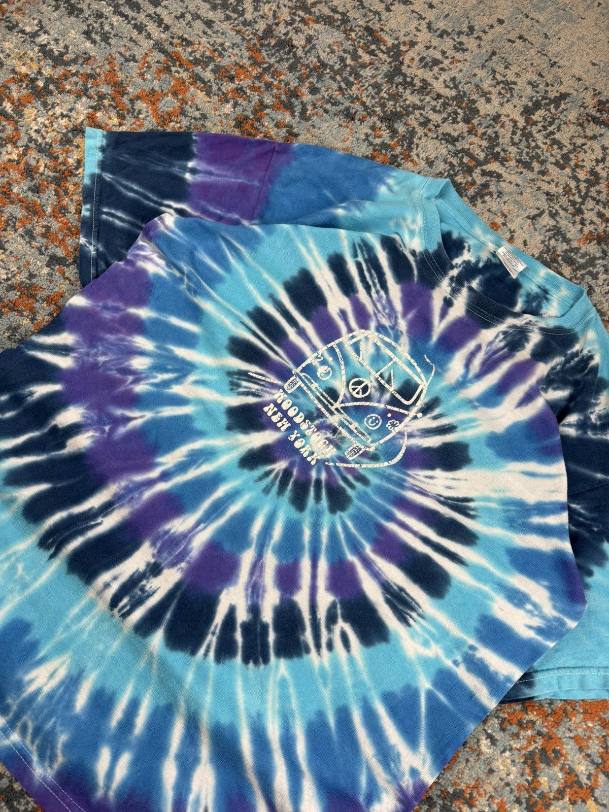 Vintage Vintage 00s Woodstock tie dye hippie grateful dead style tee Size US L / EU 52-54 / 3 - 4 Thumbnail