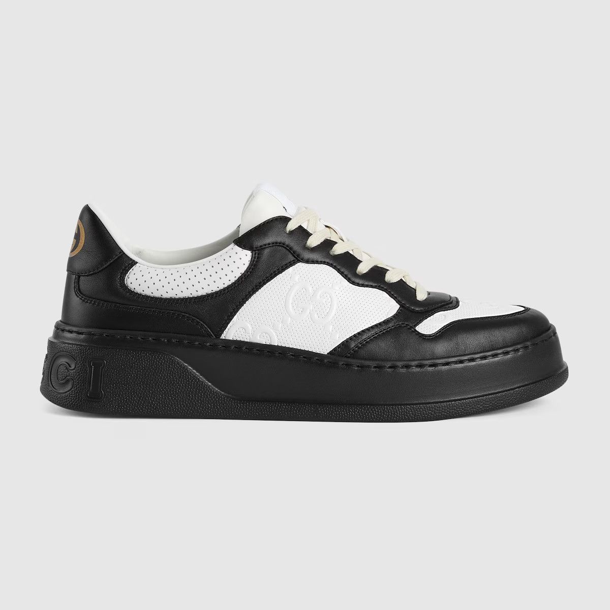 Gucci GUCCI SNEAKERS GG LEATHER MONOGRAM LOGO 669582 UPGB0