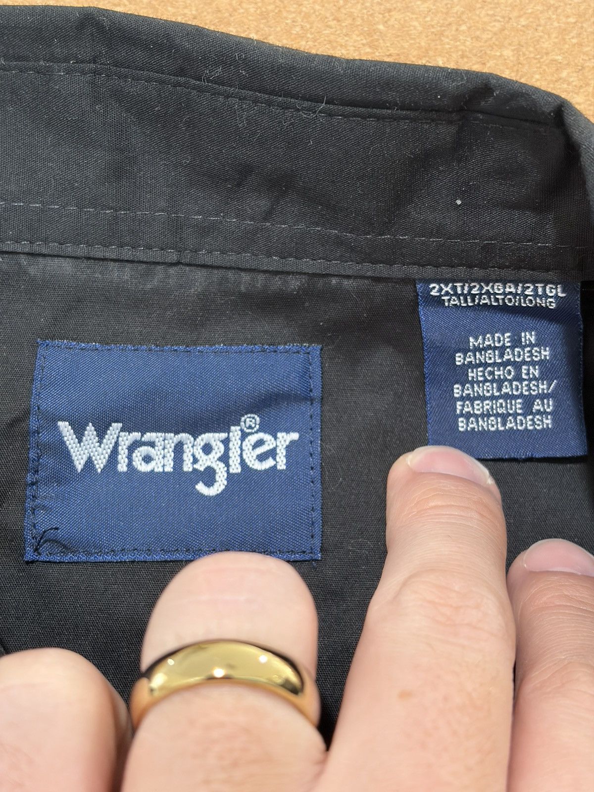 Wrangler Wrangler Shirt Mens 2XLT Western Rhinestone Fringe Snap Size US XXL / EU 58 / 5 - 6 Thumbnail
