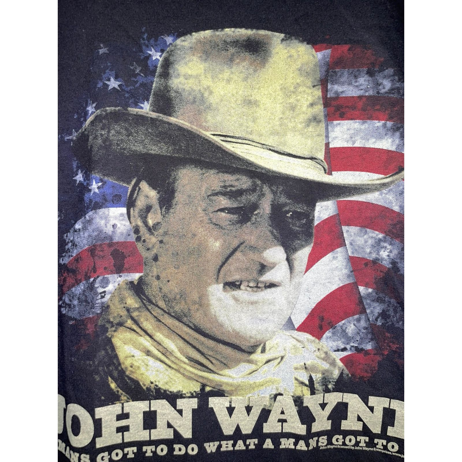 Alstyle Y2K John Wayne Mans Got To Do Black Actor Cowboy Shirt 2000s Size US M / EU 48-50 / 2 - 2 Thumbnail