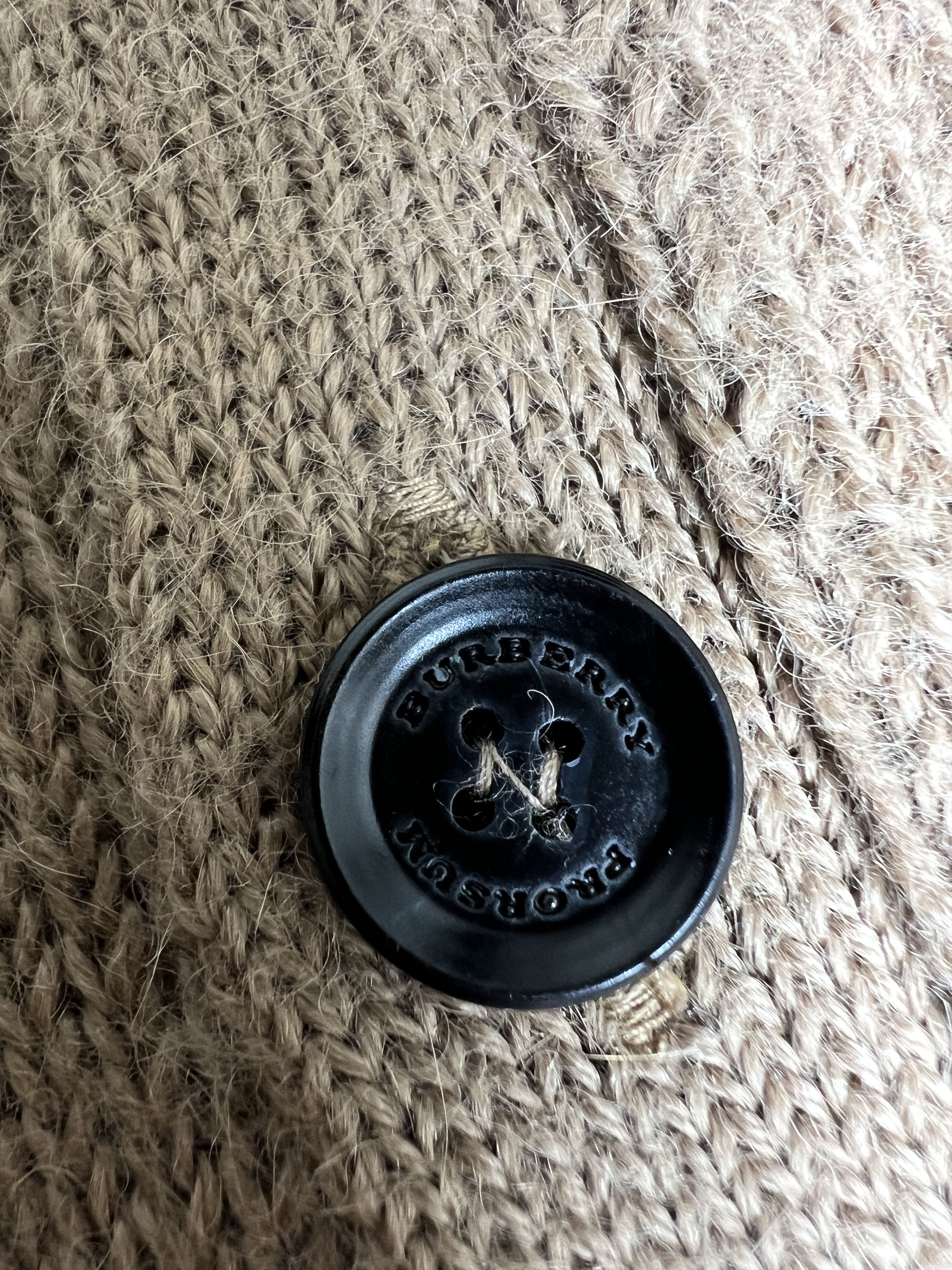 Burberry Prorsum BURBERRY PRORSUM Italy Camel Knit Blend Cardigan Sweater Size US XL / EU 56 / 4 - 3 Thumbnail