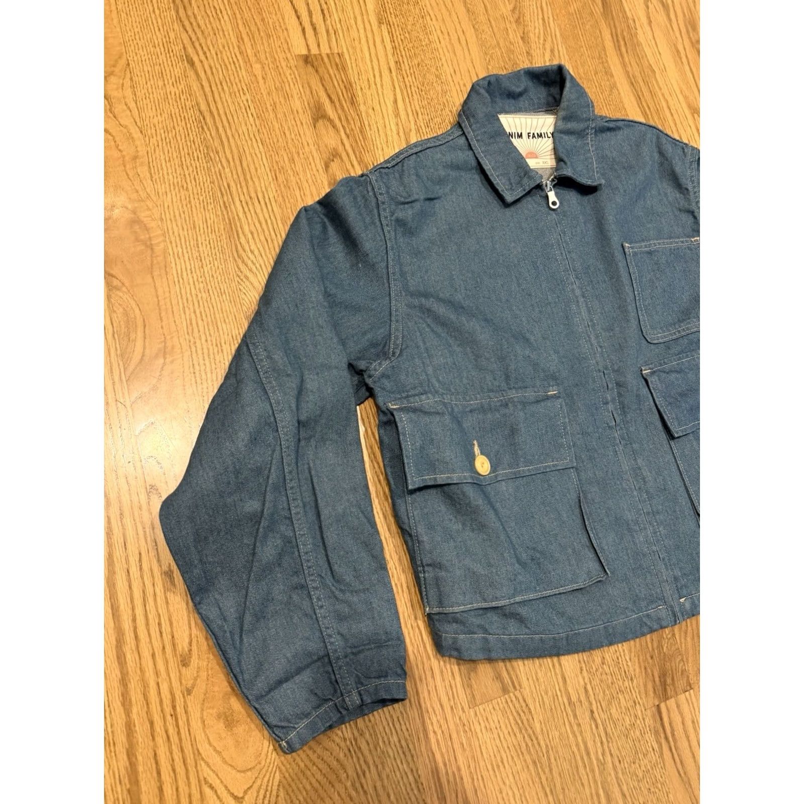 Levi's VINTAGE Levi's Made & Crafted Denim Cropped Jacket Mens 2XS Blue Denim Jacket Crop Cropped Wit Cottn USA 50s Fishing Style Size US XXS / EU 40 - 5 Thumbnail