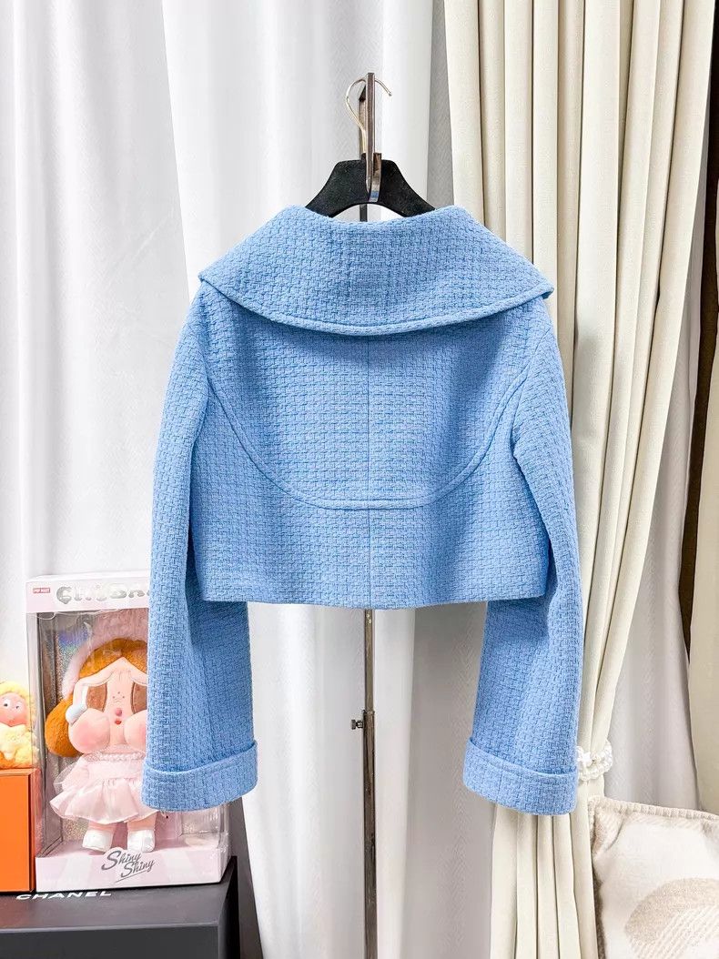 Chanel Chanel Tweed navy collar long-sleeved short jacket Size XXS / US 00 / IT 34 - 3 Thumbnail